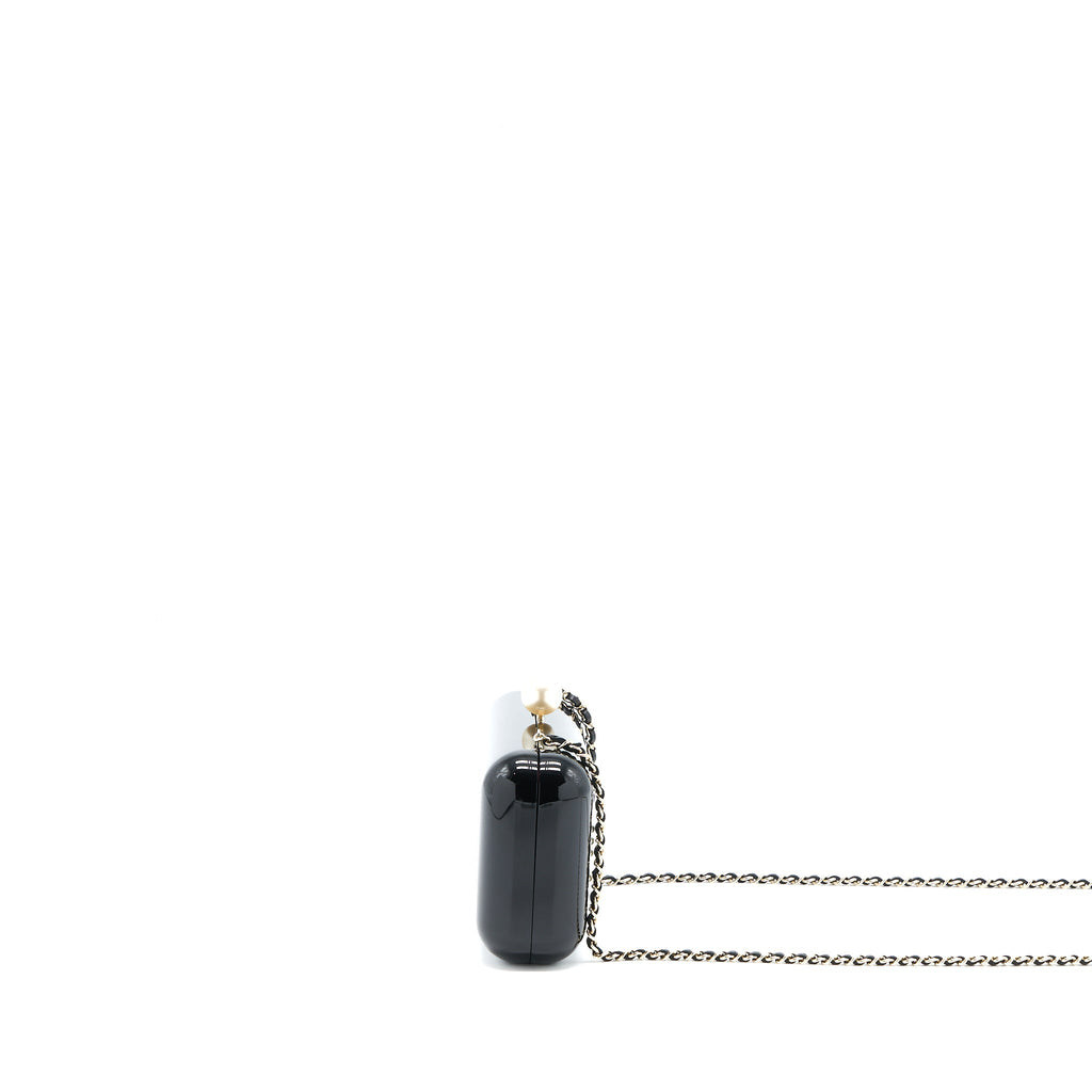 CHANEL VOTEZ COCO EVENING CLUTCH WITH CHAIN BLACK LGHW