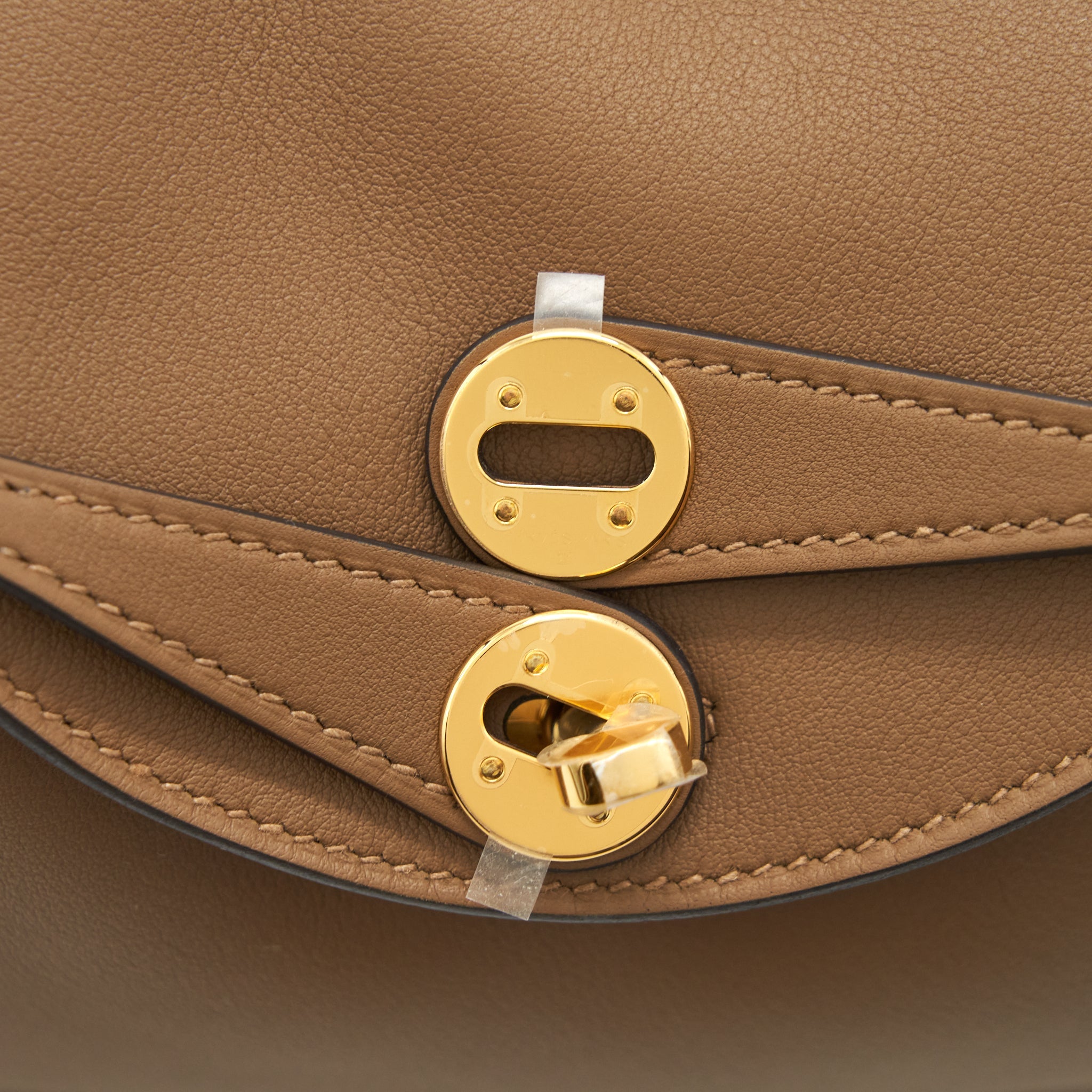 HERMES MINI LINDY SWIFT ALEZAN/BISCUIT