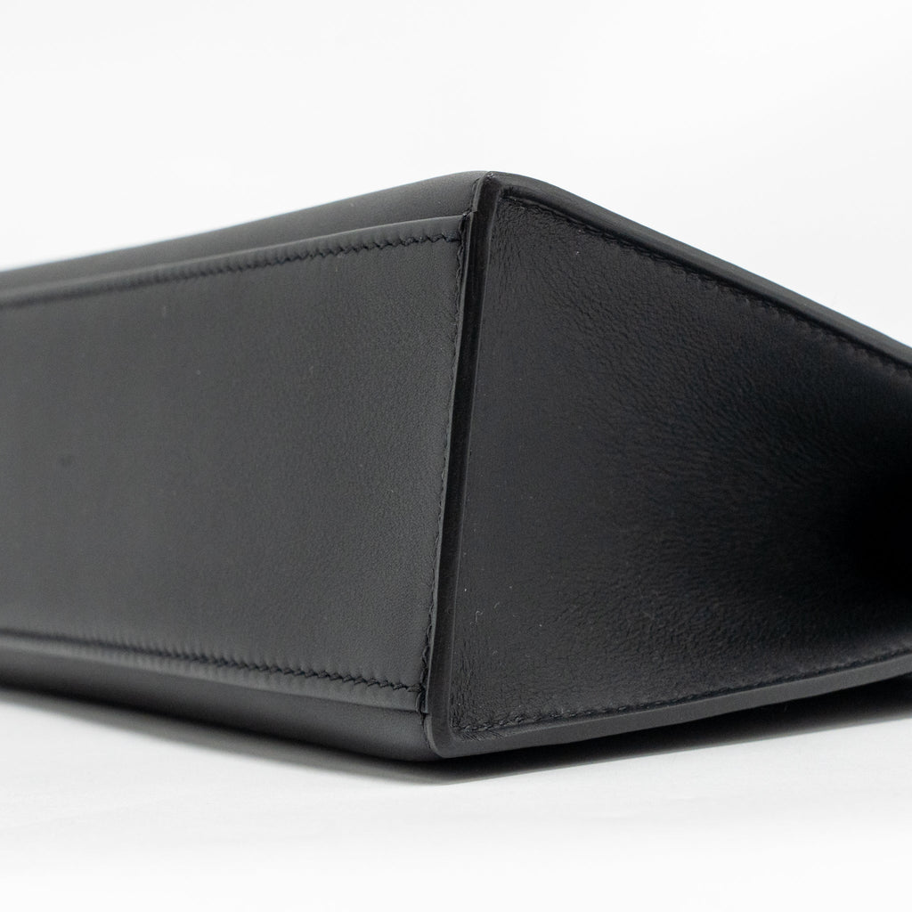 HERMES KELLY POCHETTE SWIFT BLACK SHW