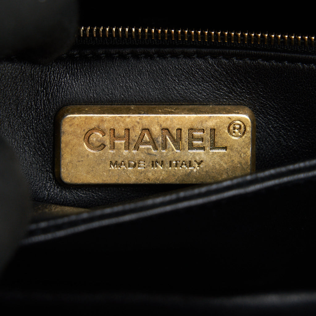 CHANEL COCO HANDLE MINI PYTHON LEATHER BLACK GHW