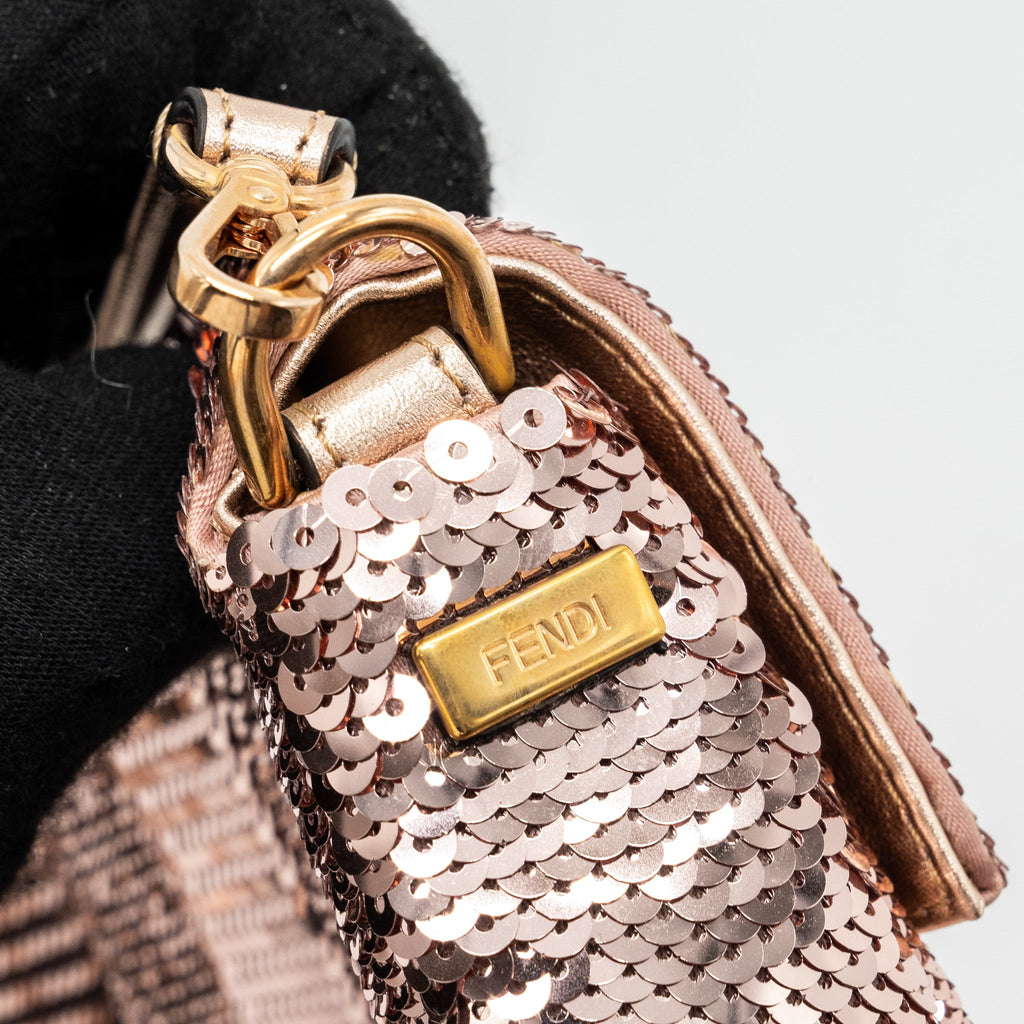 FENDI MINI BAGUETTE PAULETTE ROSE GOLD RGHW