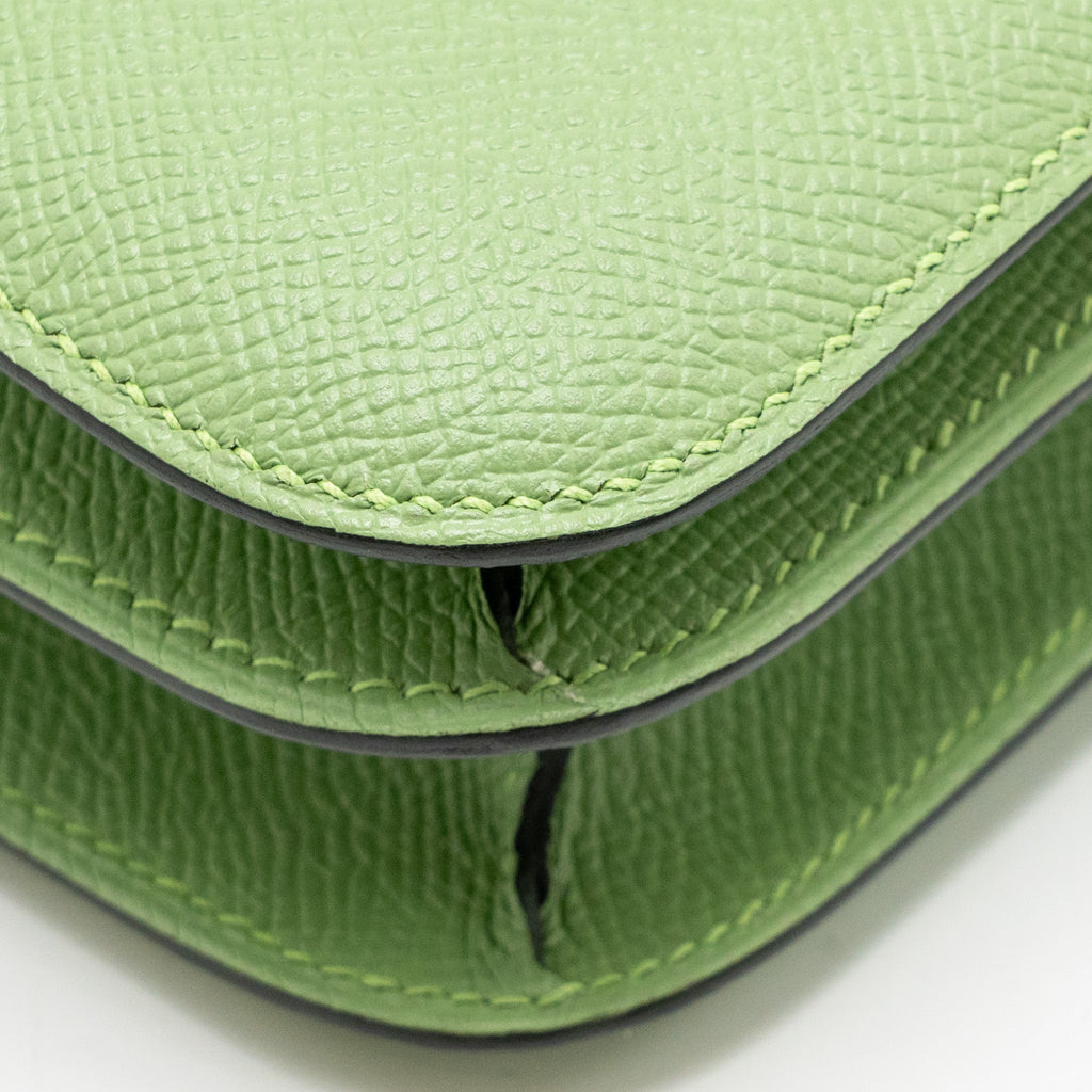 HERMES MINI CONSTANCE EPSOM VERT CRIQUET GHW