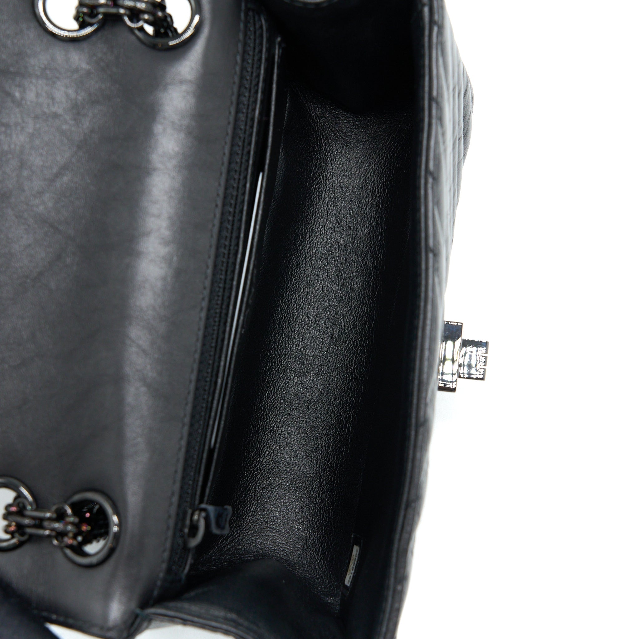 CHANEL MINI 2.55 REISSUE CHEVRON CALFSKIN SO BLACK