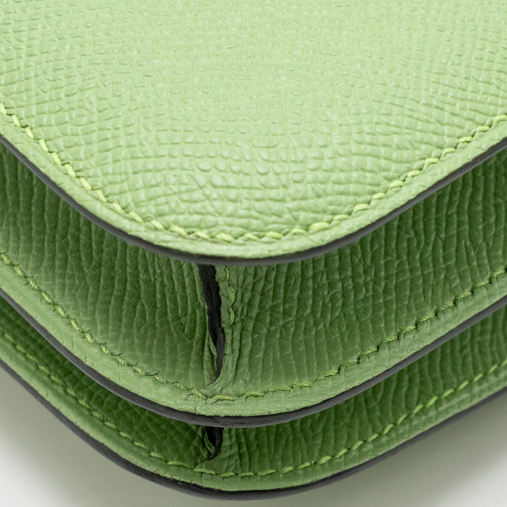 HERMES MINI CONSTANCE EPSOM VERT CRIQUET GHW