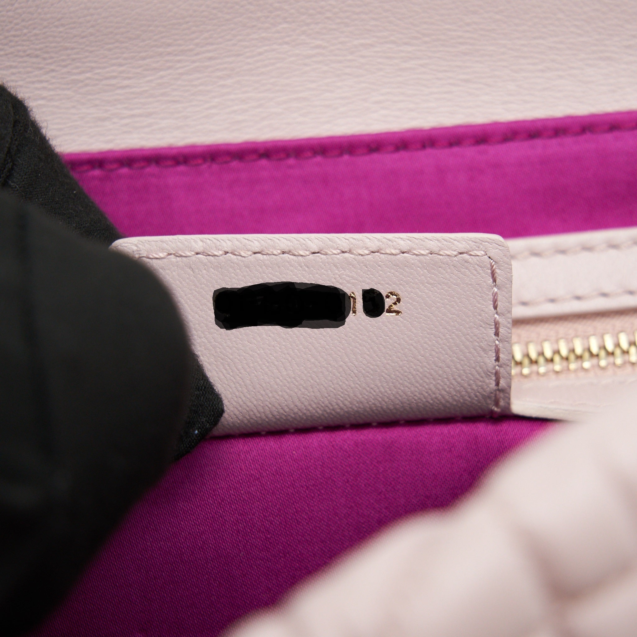 CHRISTIAN DIOR CANNAGE LEATHER FLAP BAG IN LIGHT PINK GHW