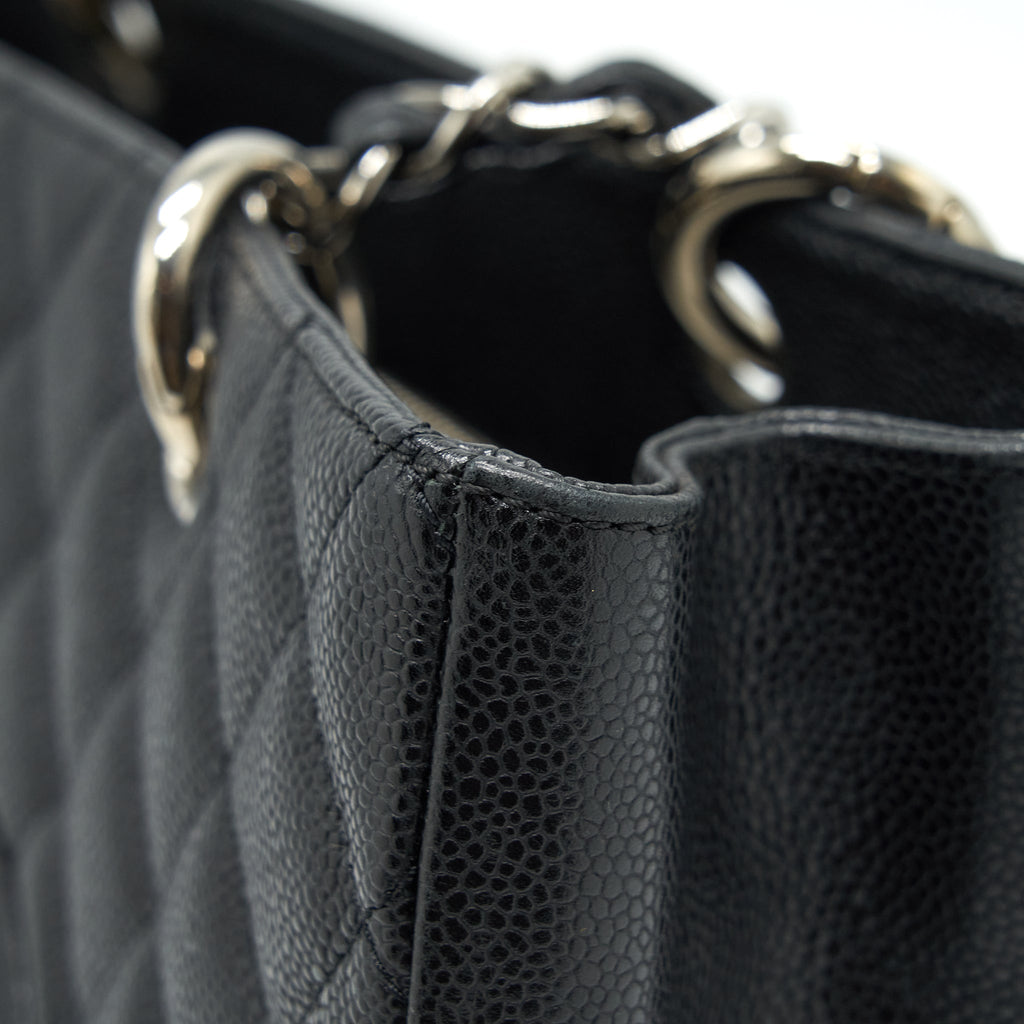 CHANEL GRAND SHOPPING TOTE/ GST CAVIAR BLACK SHW