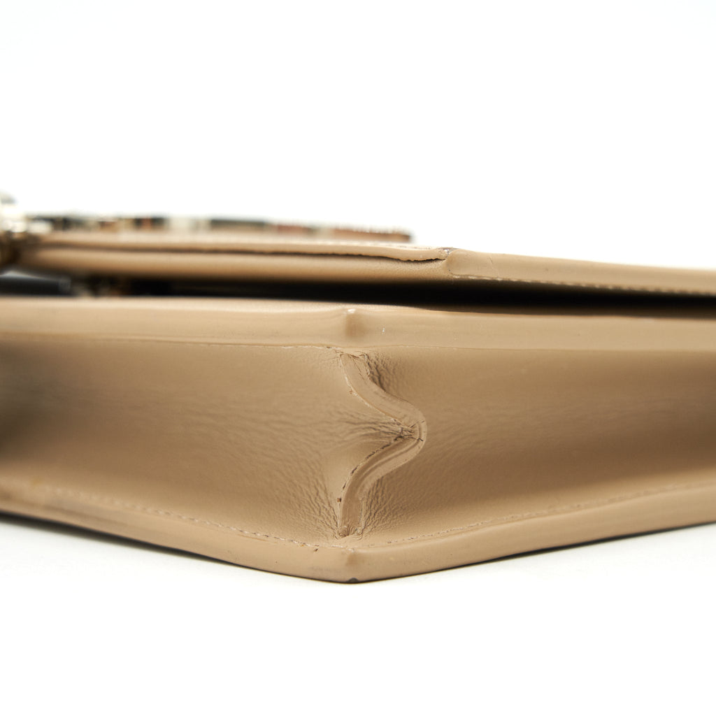 SAINT LAURENT / YSL KATE CHAIN WALLET IN BEIGE SHW
