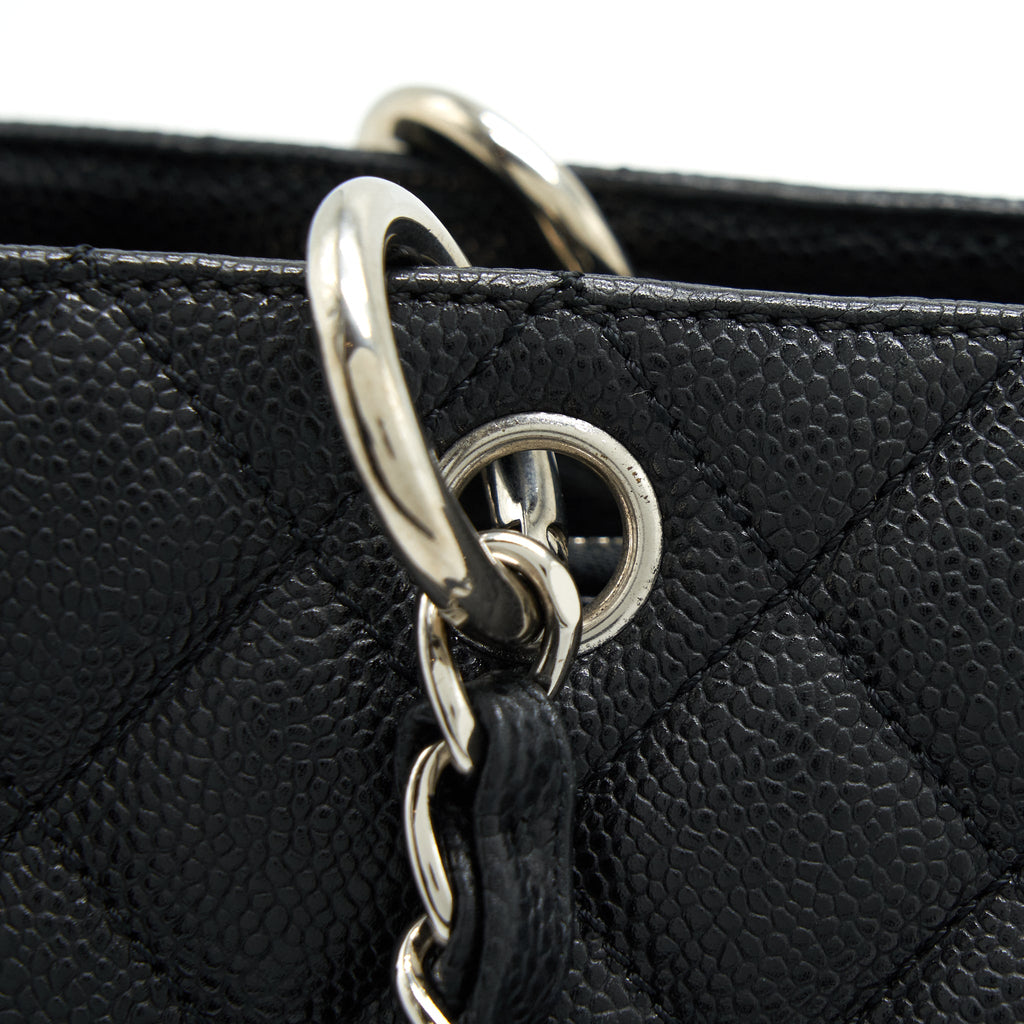 CHANEL GRAND SHOPPING TOTE/ GST CAVIAR BLACK SHW