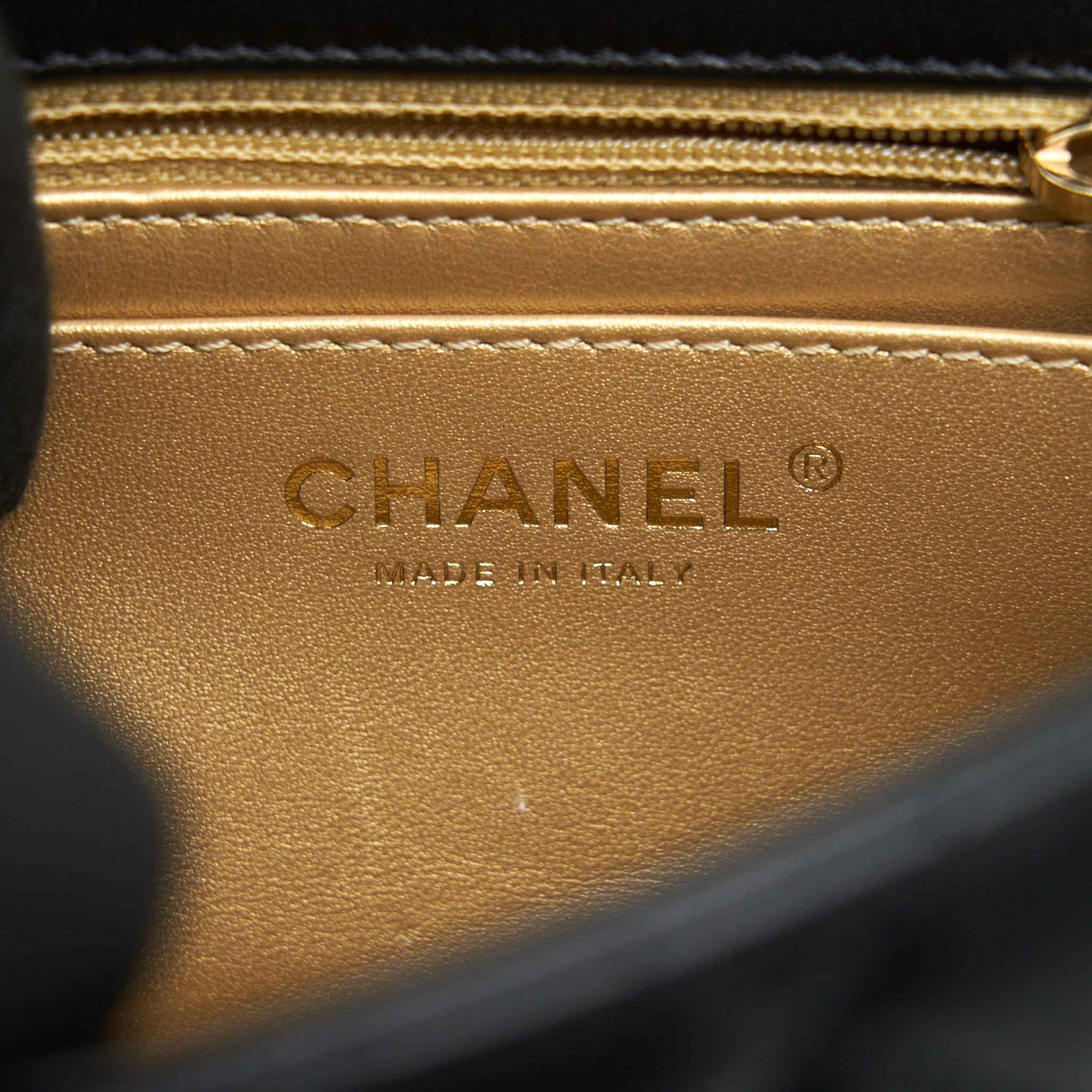CHANEL PEARL CRUSH CRUSH MINI SQUARE FLAP BAG BLACK GHW