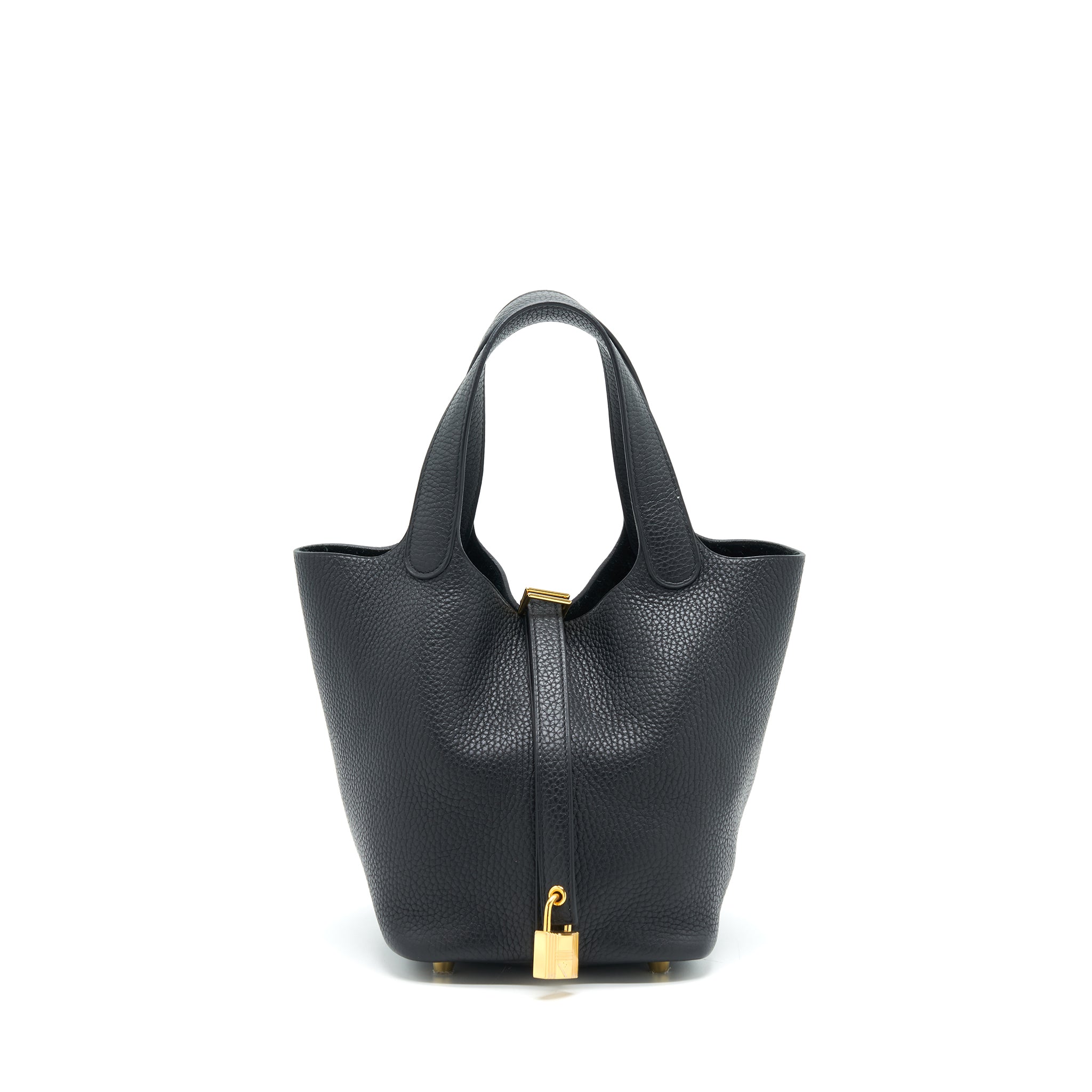 HERMES PICOTIN 18 LOCK BAG BLACK GHW