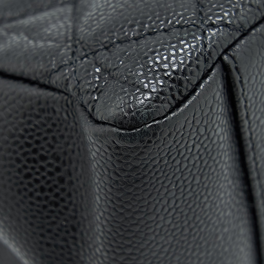 CHANEL GRAND SHOPPING TOTE/ GST CAVIAR BLACK SHW