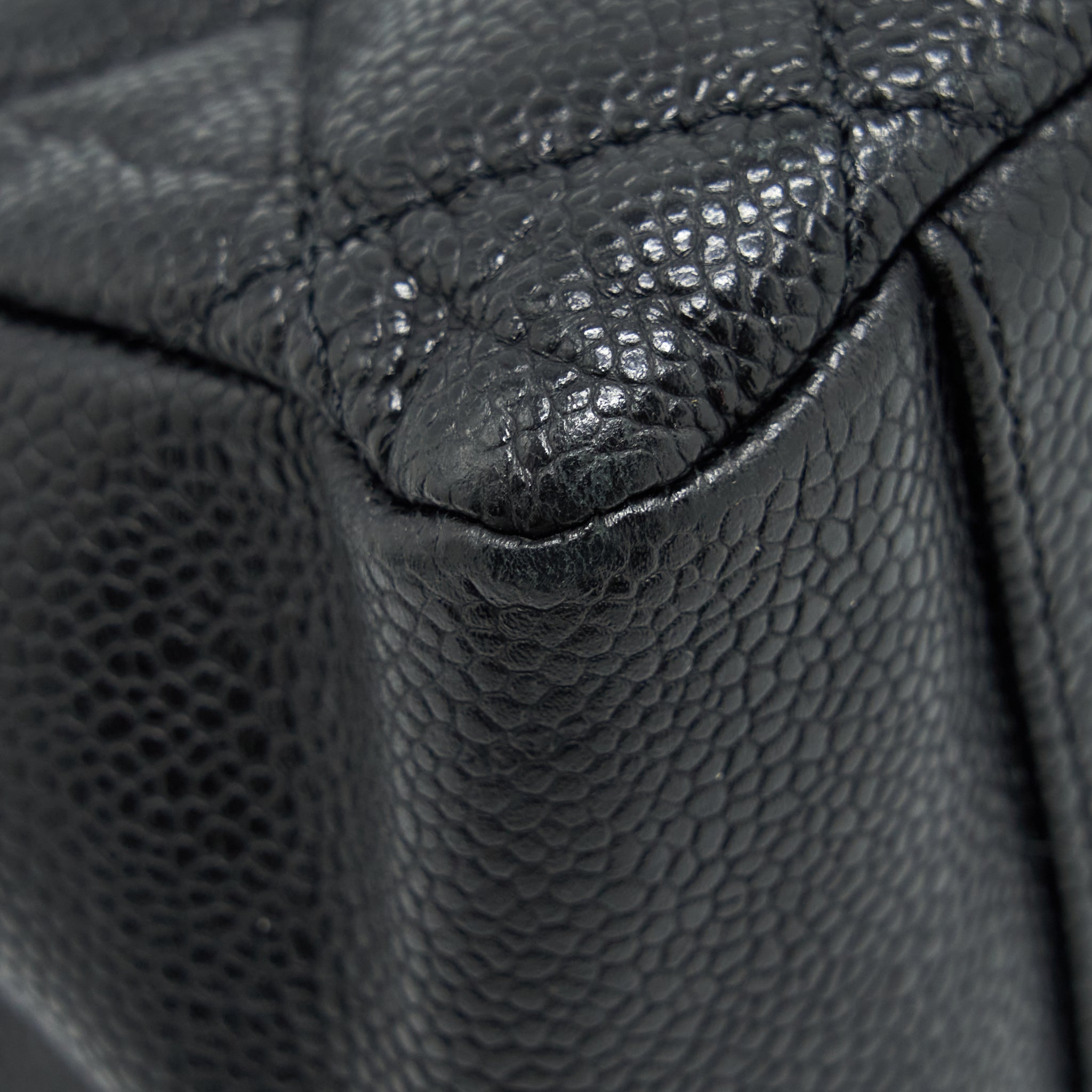 CHANEL GRAND SHOPPING TOTE/ GST CAVIAR BLACK SHW