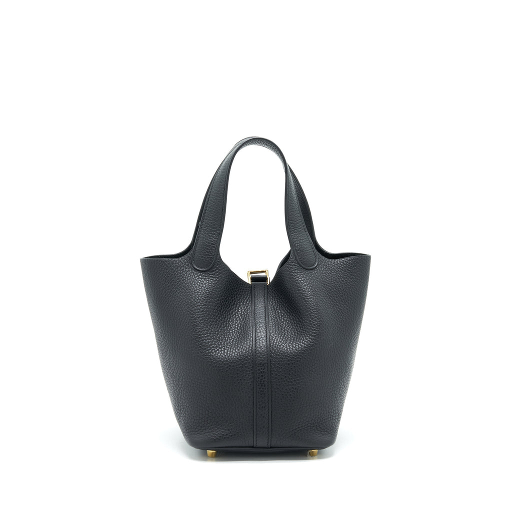 HERMES PICOTIN 18 LOCK BAG BLACK GHW