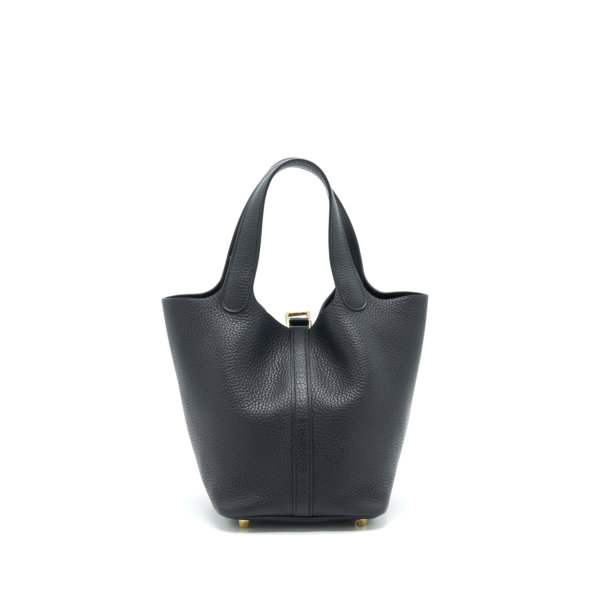 HERMES PICOTIN 18 LOCK BAG BLACK GHW