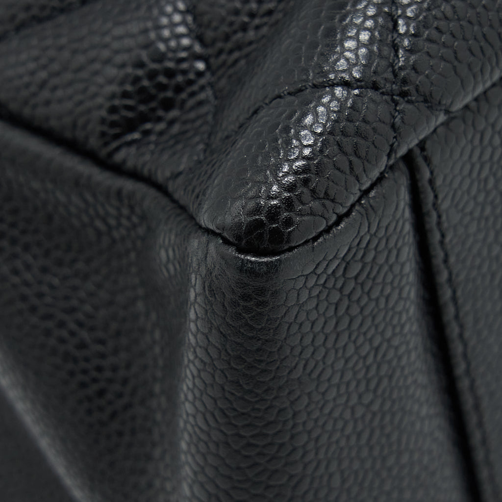 CHANEL GRAND SHOPPING TOTE/ GST CAVIAR BLACK SHW