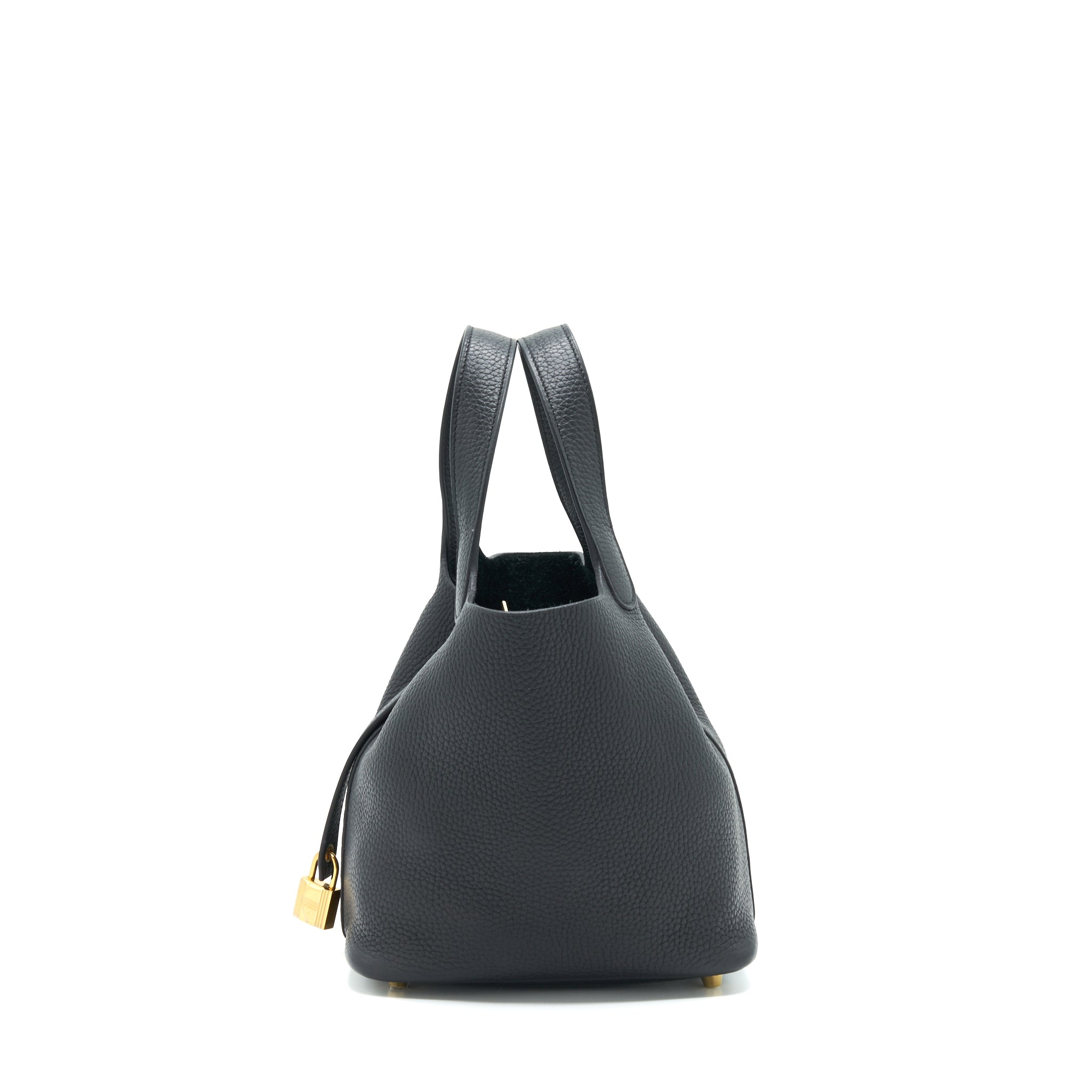 HERMES PICOTIN 18 LOCK BAG BLACK GHW