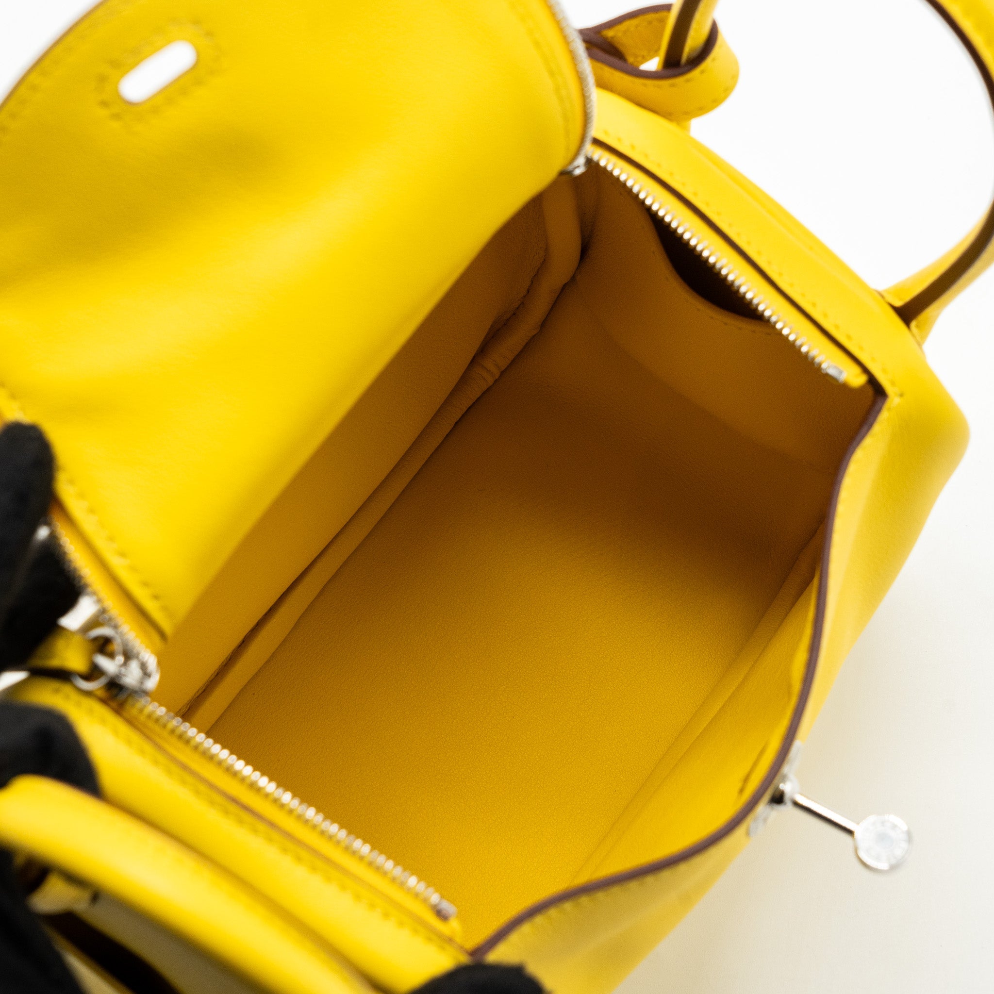 HERMES MINI LINDY SWIFT JAUNE DE NAPLES SHW