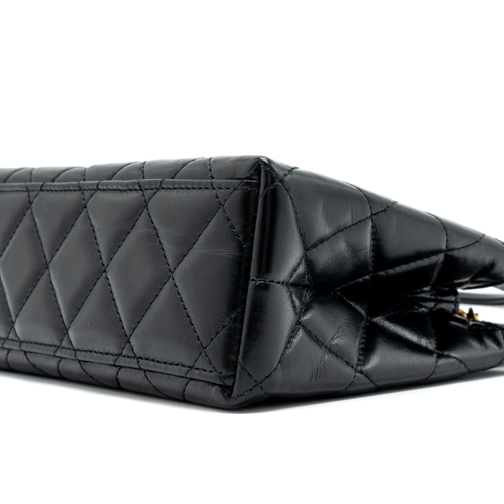 CHANEL 23K MINI SHOPPING TOTE CALFSKIN BLACK GHW(MICROCHIP)