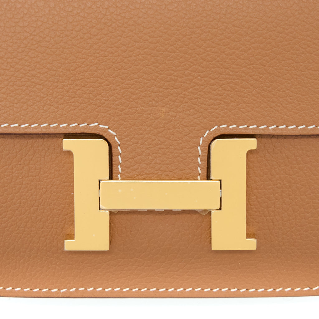 HERMES CONSTANCE SLIM EVERCOLOR GOLD GHW