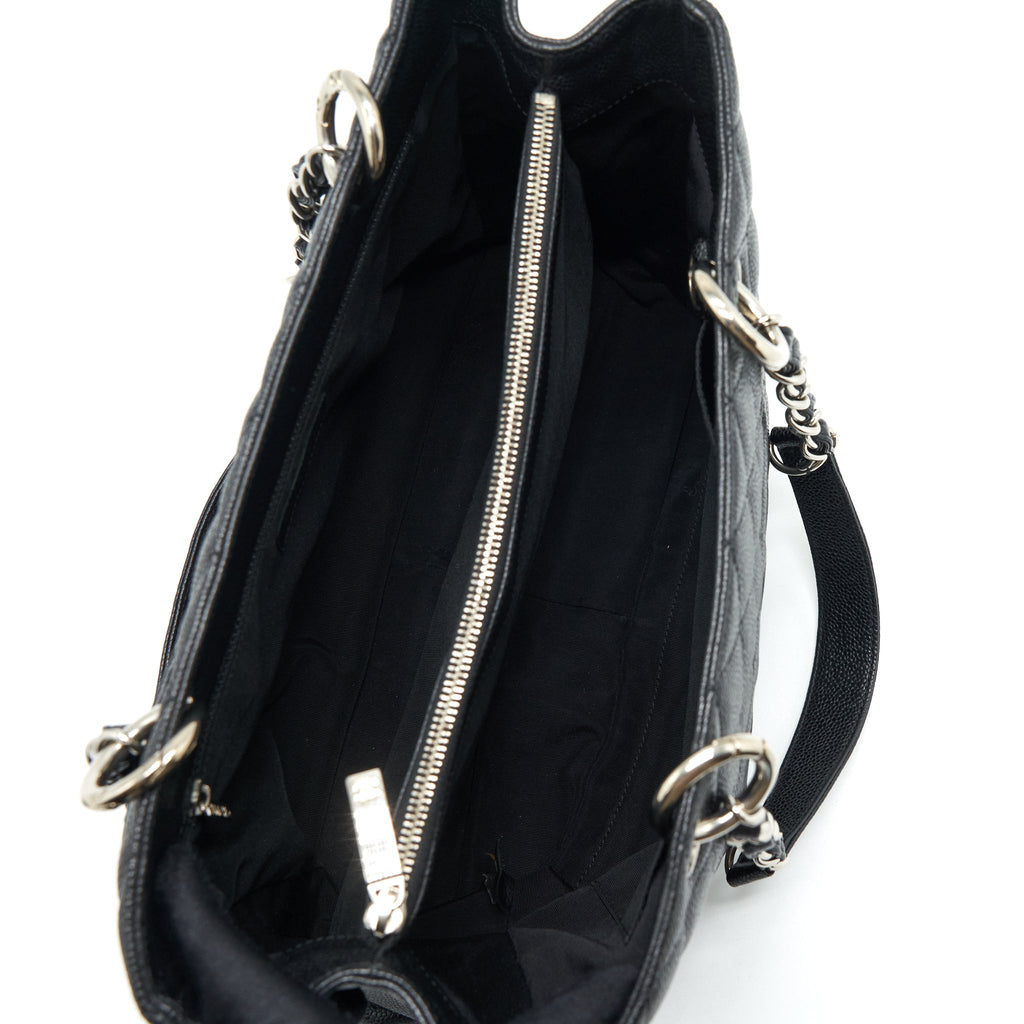 CHANEL GRAND SHOPPING TOTE/ GST CAVIAR BLACK SHW