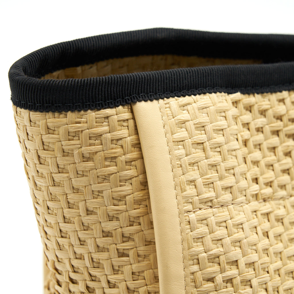 CHANEL GOLD RAFFIA DEAUVILLE TOTE BAG GHW