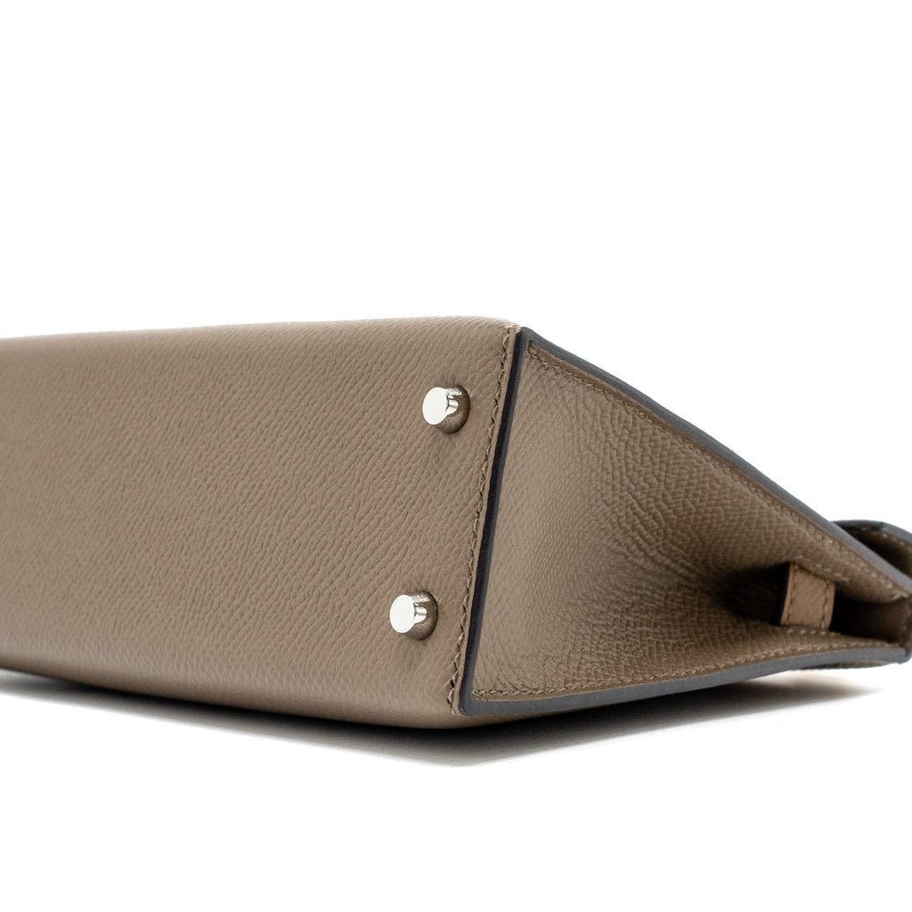 HERMES MINI KELLY II EPSOM ETOUPE/ ALEZAN/ BISCUIT SHW