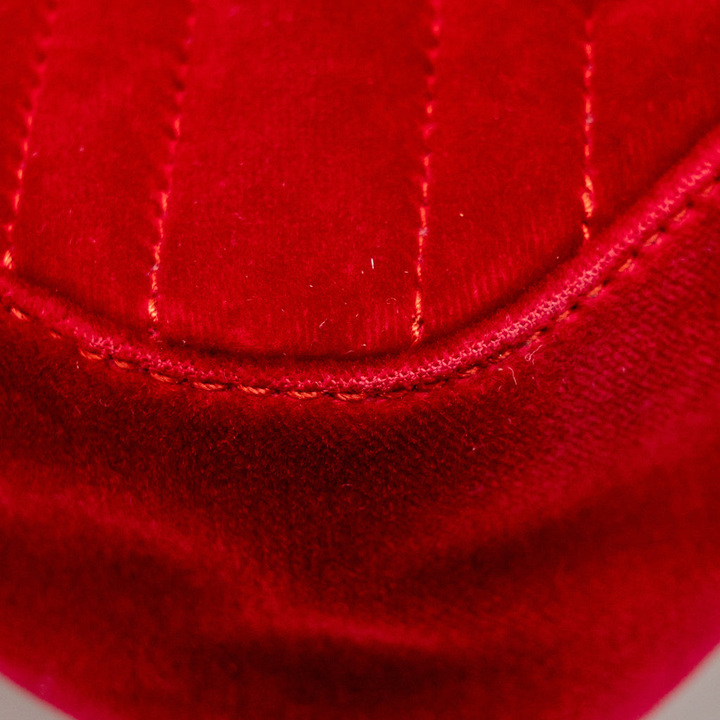 GUCCI SMALL GG MARMONT BAG VELVET RED GHW