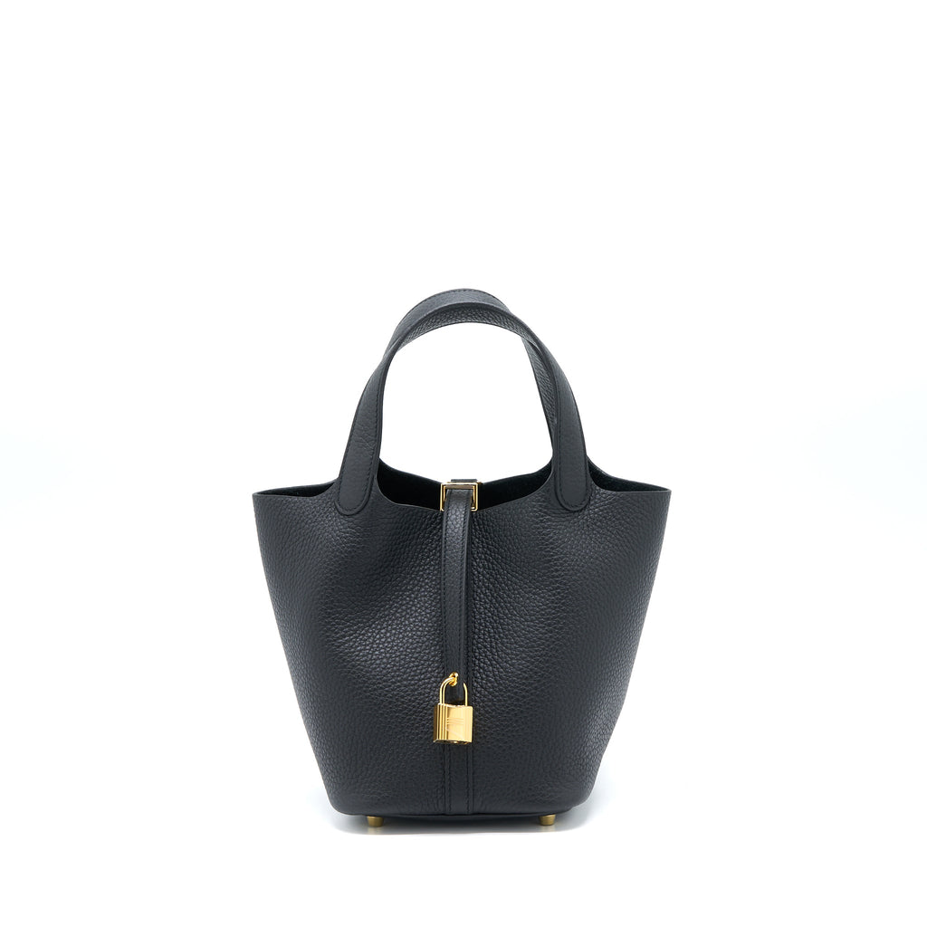 HERMES PICOTIN 18 CLEMENCE BLACK GHW