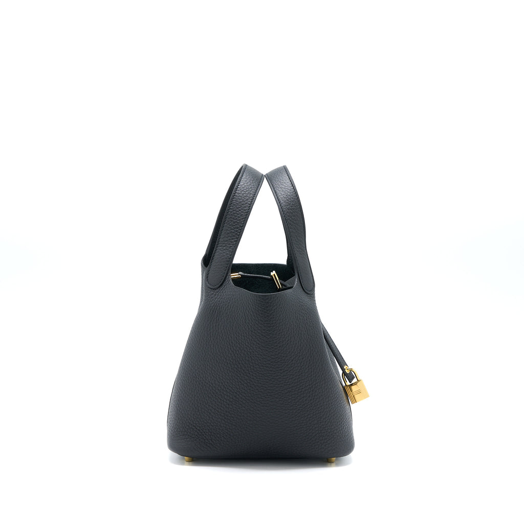 HERMES PICOTIN 18 CLEMENCE BLACK GHW