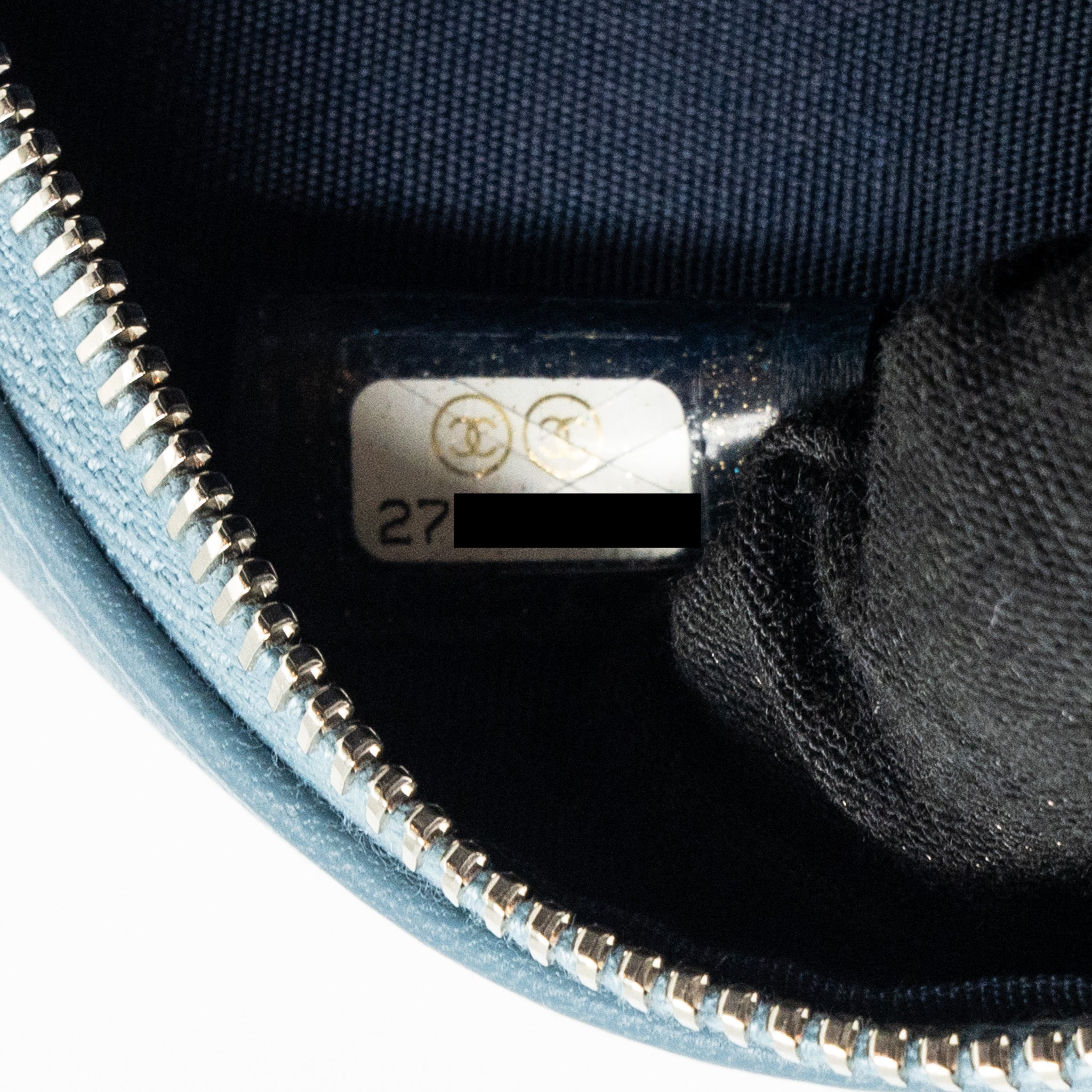 CHANEL ROUND CLUTCH WITH CHAIN LAMBSKIN MULTICOLOUR BLUE SHW