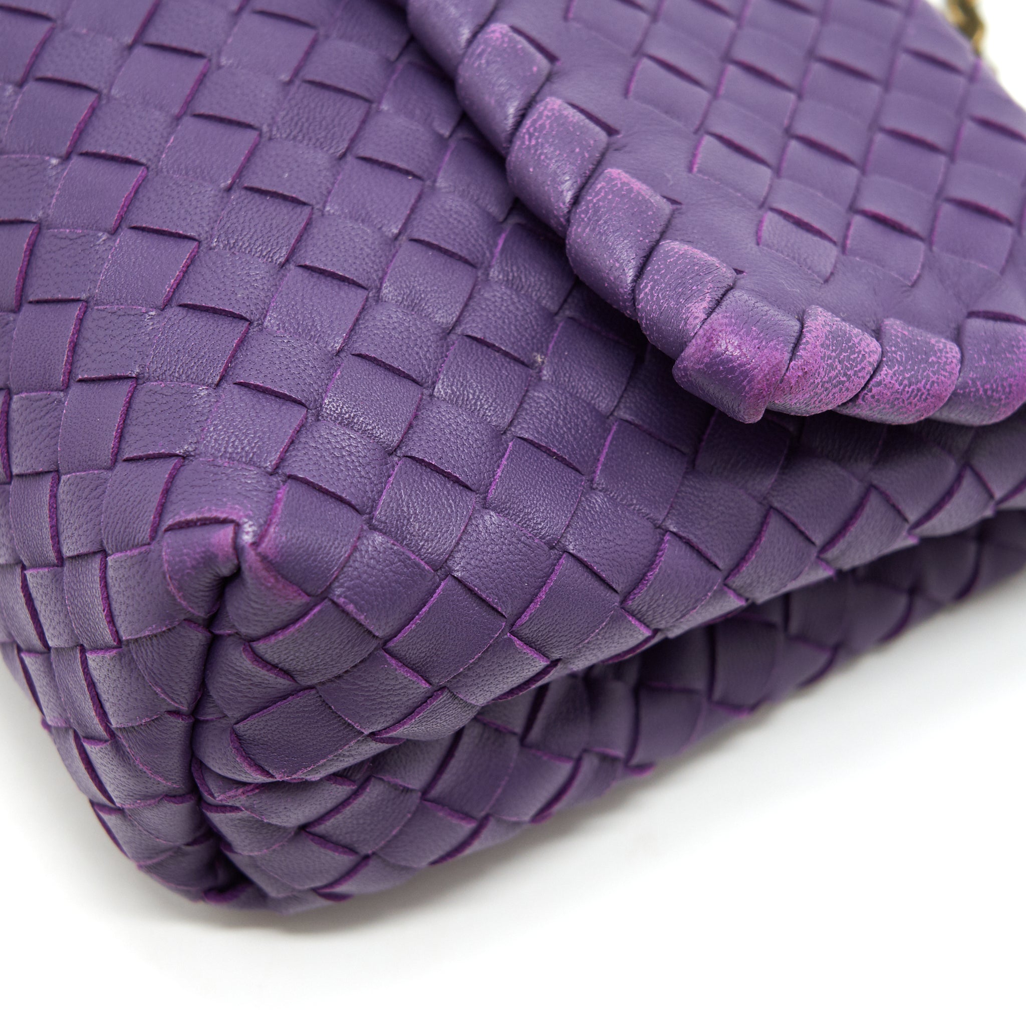 BOTTEGA VENETA OLYMPIA BAG IN PURPLE