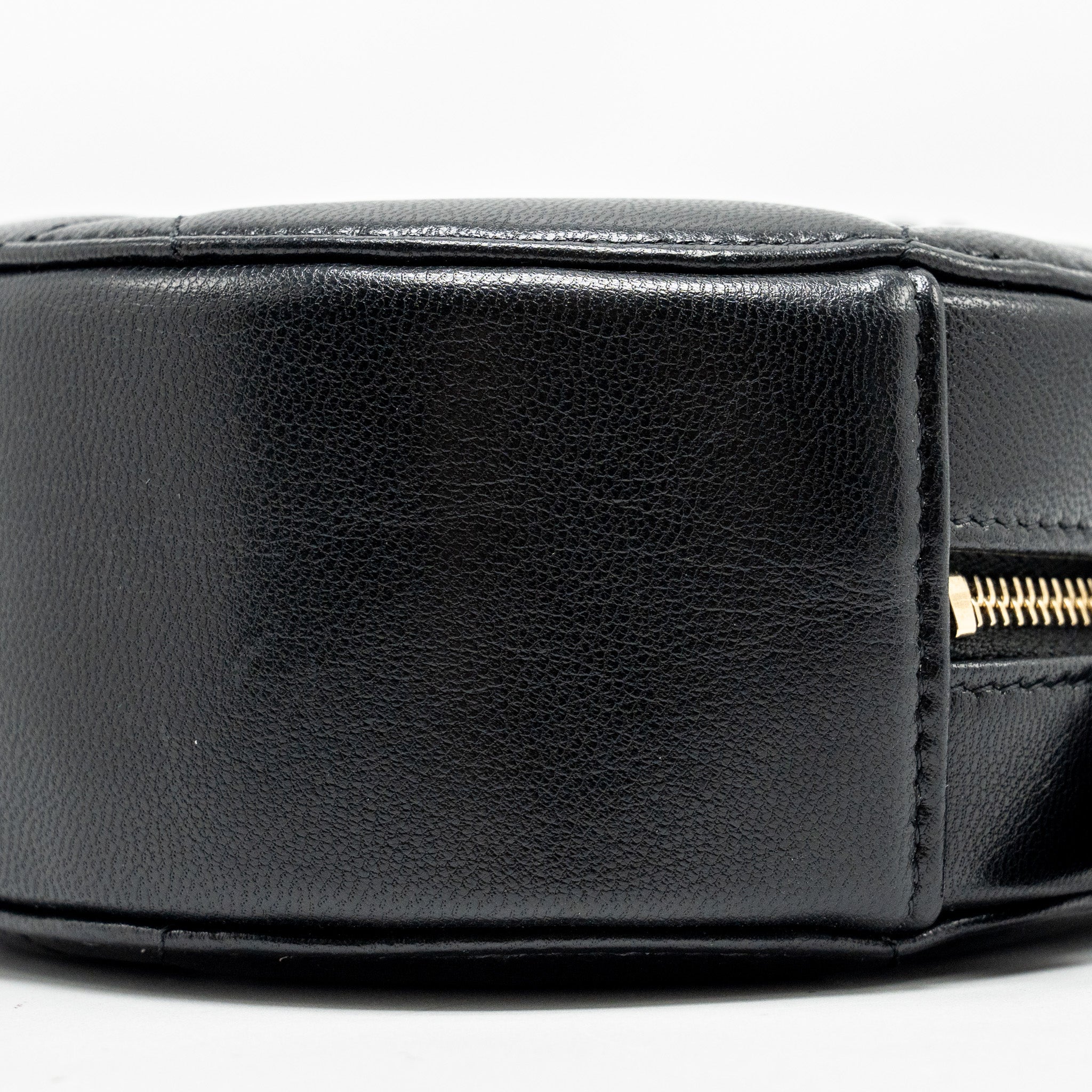 CHANEL 19 ROUND CLUTCH WITH CHAIN LAMBSKIN BLACK WITH MULTICOLOR HARDWARE