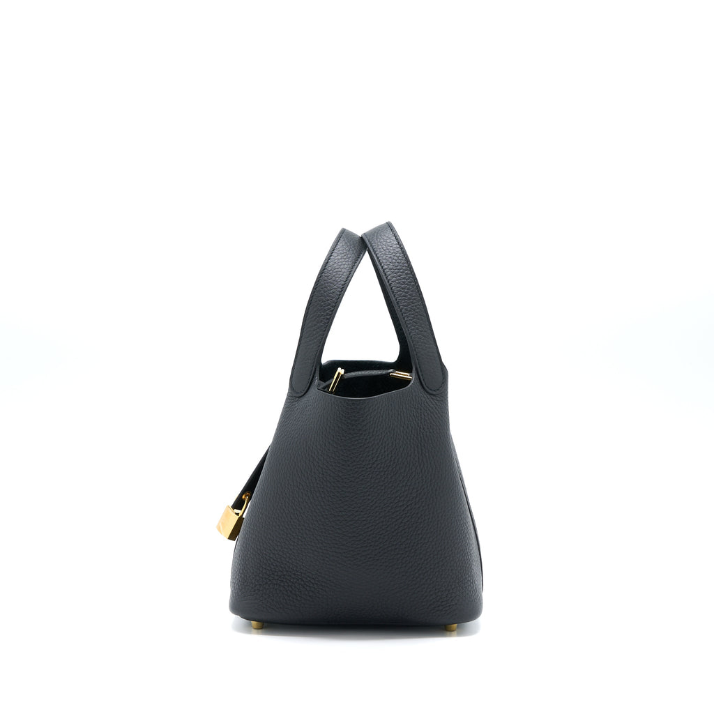 HERMES PICOTIN 18 CLEMENCE BLACK GHW
