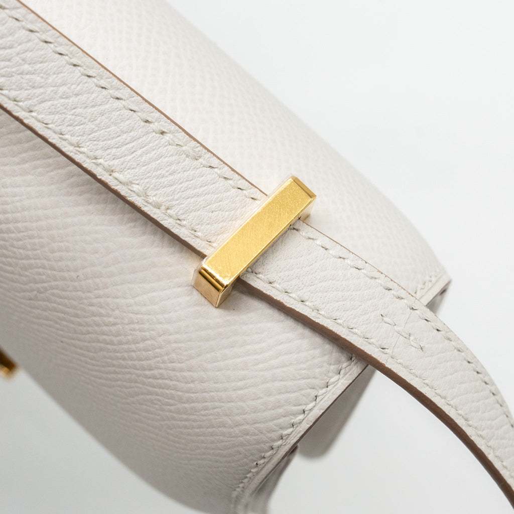 HERMES MINI CONSTANCE EPSOM GRIS PALE GHW