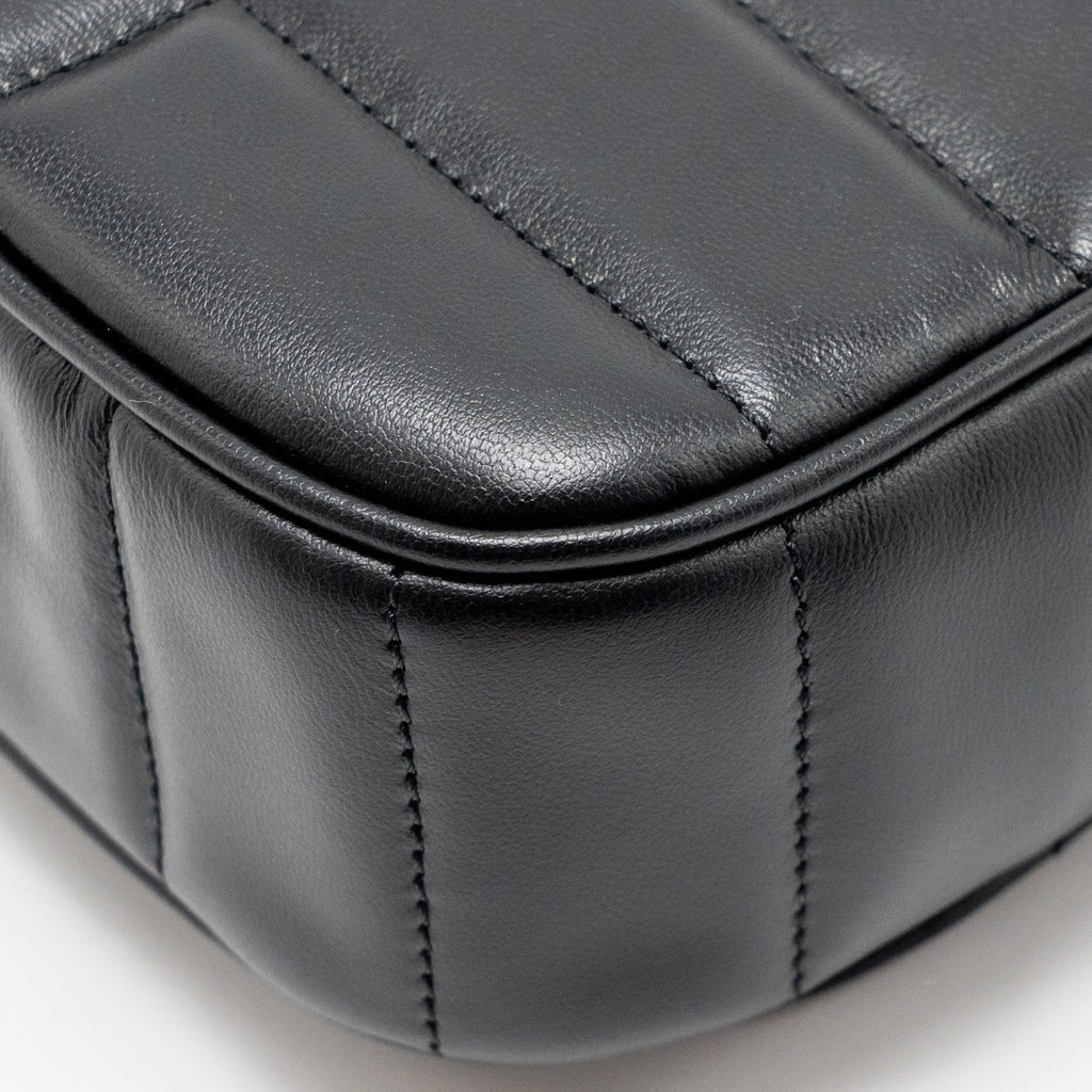 CELINE MATELASSE MINI CHAIN SHOULDER BAG CALFSKIN BLACK GHW