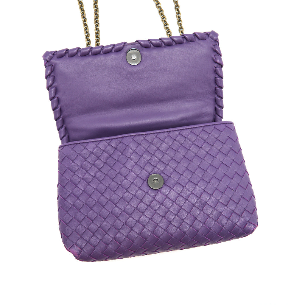 BOTTEGA VENETA OLYMPIA BAG IN PURPLE