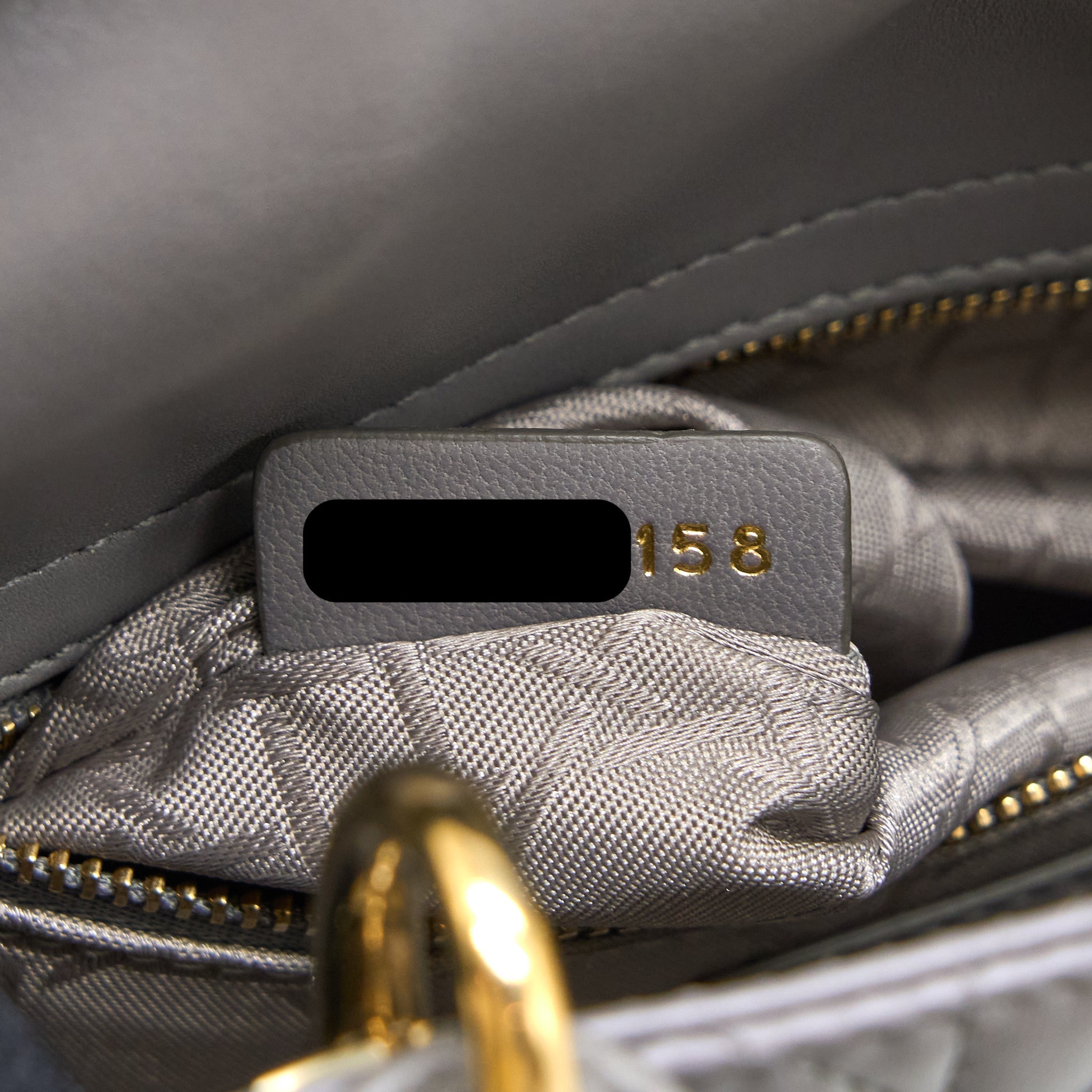 DIOR SMALL LADY DIOR MY ABCDIOR LAMBSKIN GREY LGHW