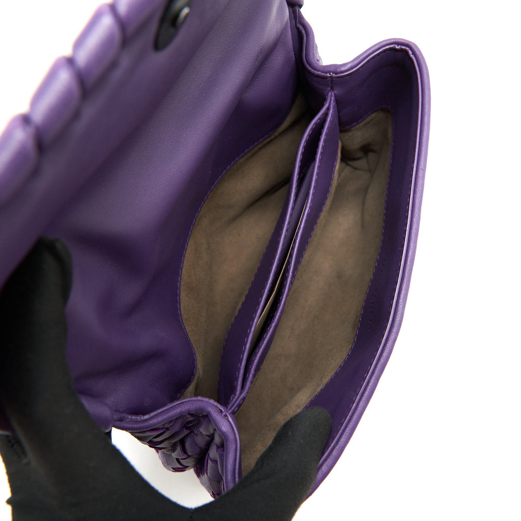 BOTTEGA VENETA OLYMPIA BAG IN PURPLE