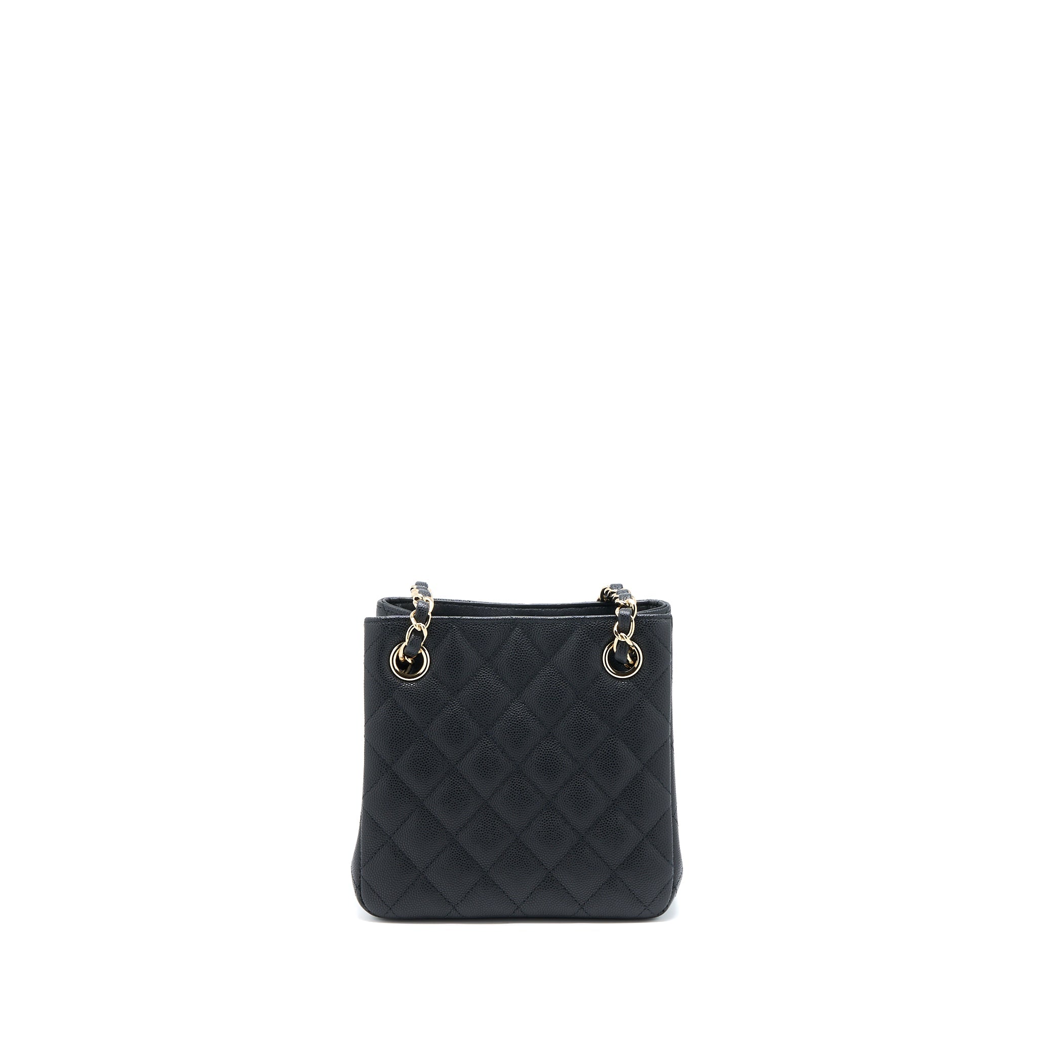 CHANEL 22S MINI BUCKET BAG CAVIAR BLACK LGHW (MICROCHIP)