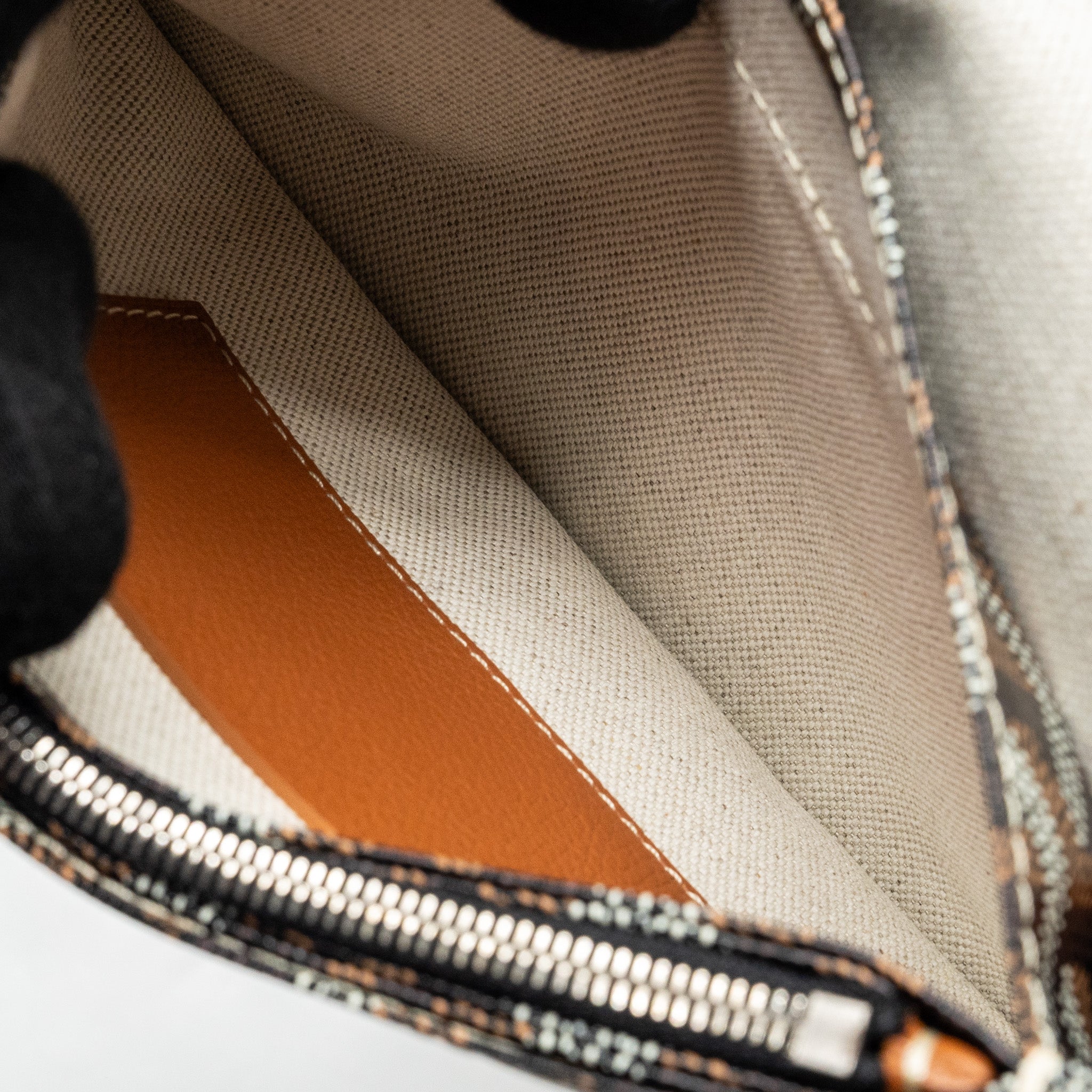 GOYARD PORTEFEUILLE POCHETTE PLUMET GOYARDINE CANVAS/LEATHER NOIR/NATUREL SHW