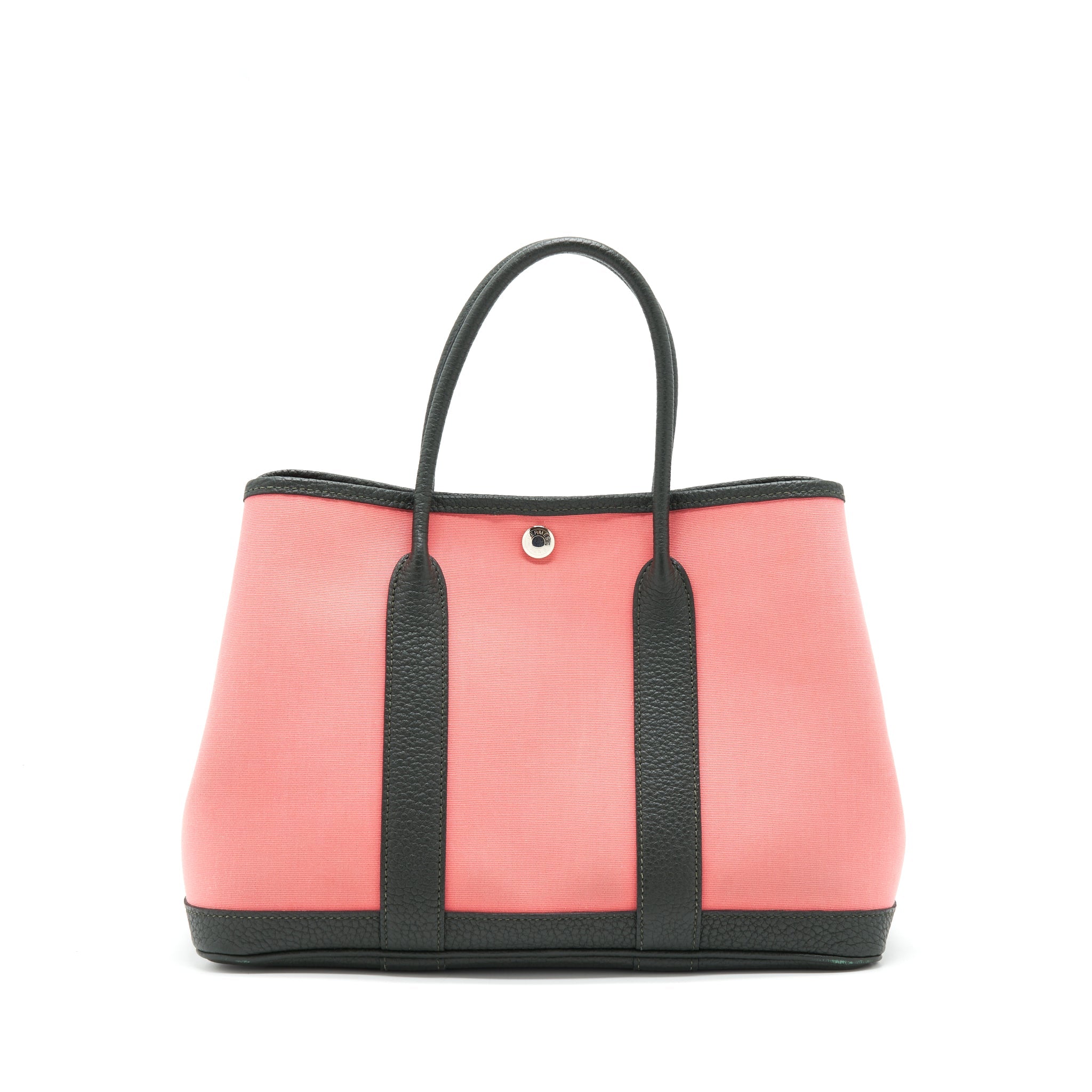 HERMES GARDEN PARTY 30 AZALEA PINK/ DARK GREEN