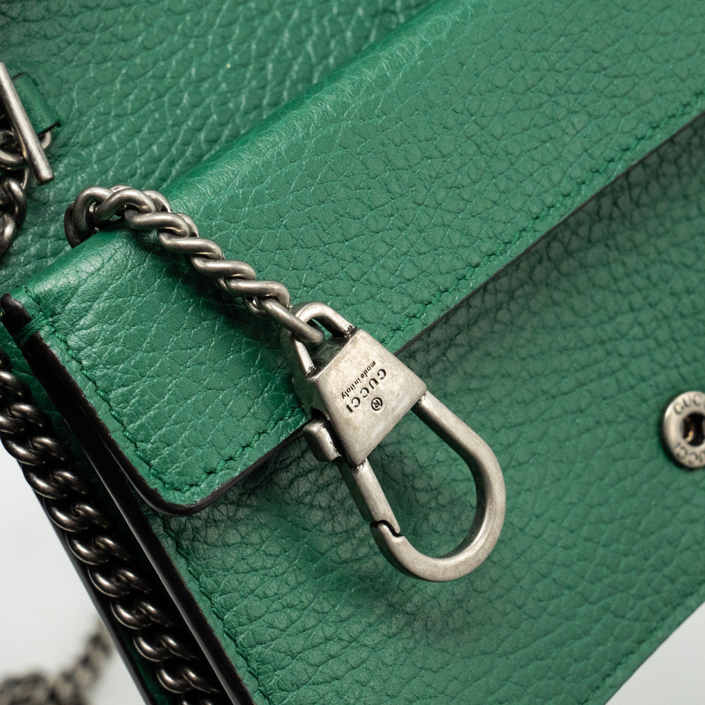 GUCCI SUPER MINI DIONYSUS CALFSKIN GREEN GHW