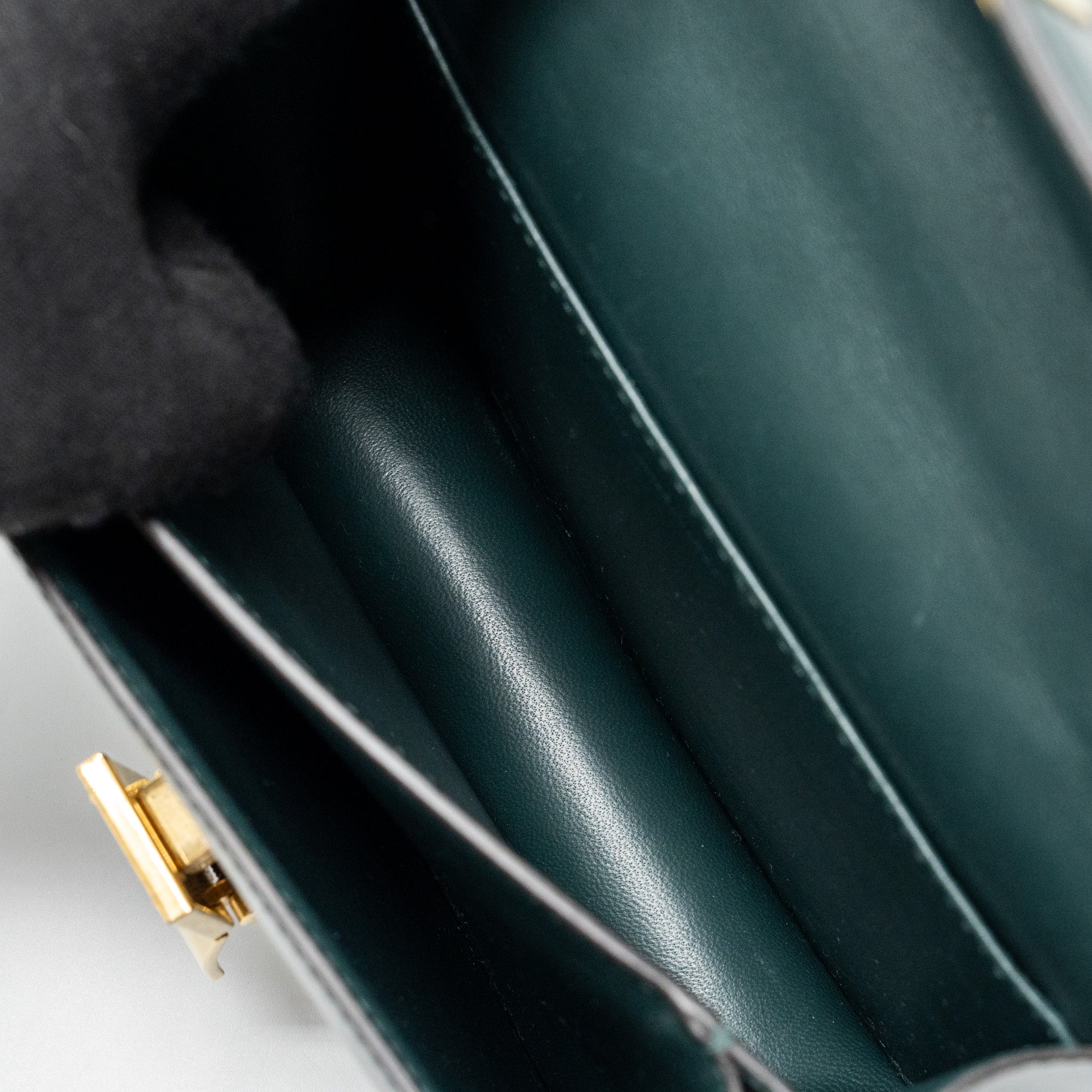 CELINE TEEN CLASSIC BOX BAG CALFSKIN DARK GREEN GHW