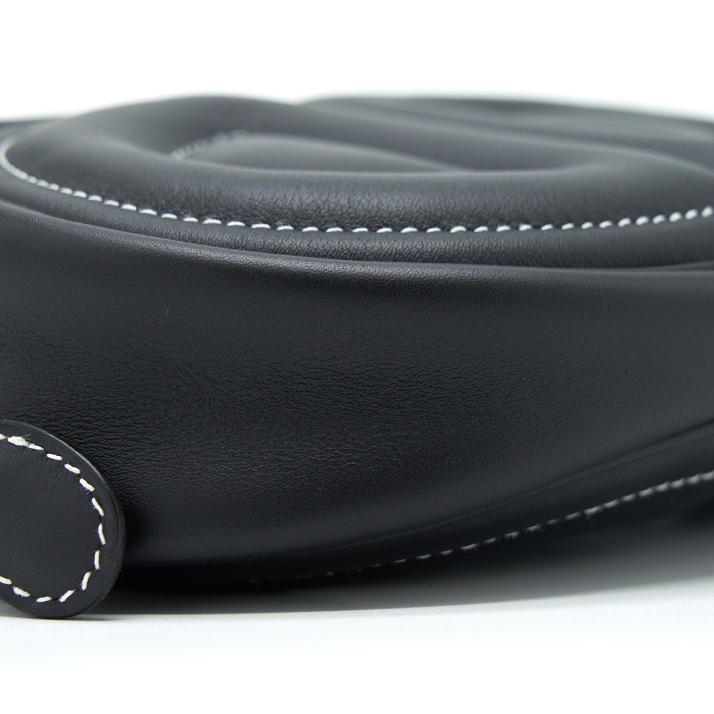 HERMES IN THE LOOP BELT BAG SWIFT BLACK/ BLUE SAPHIR SHW