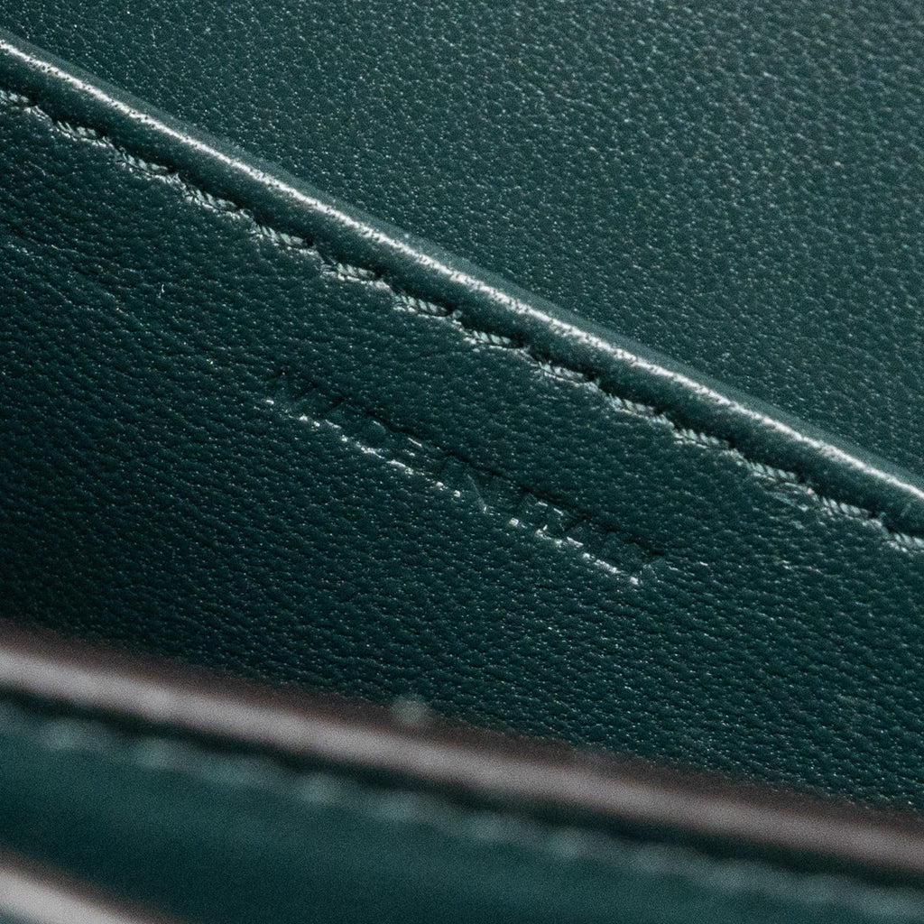 CELINE TEEN CLASSIC BOX BAG CALFSKIN DARK GREEN GHW