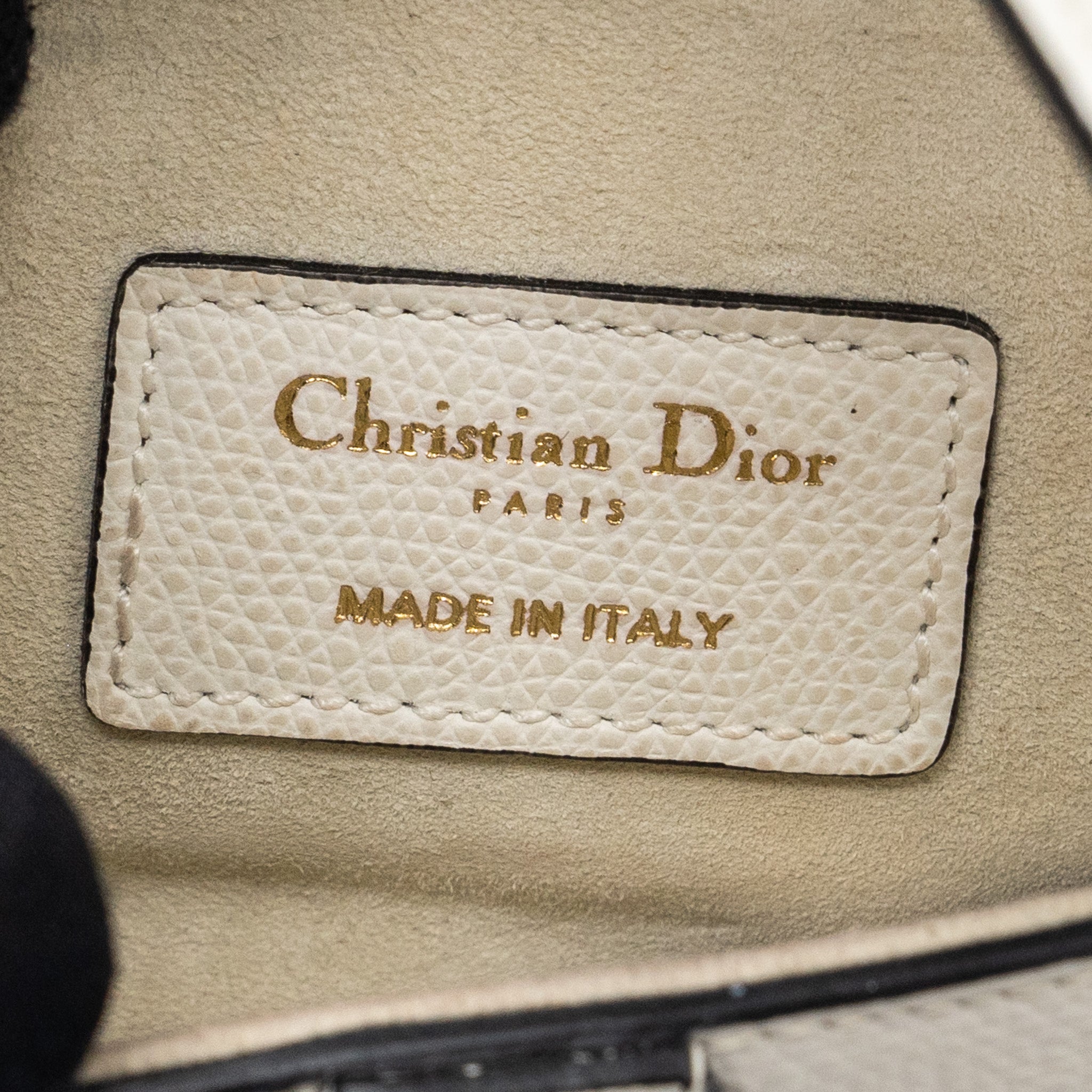 DIOR MINI SADDLE BAG CALFSKIN WHITE GHW