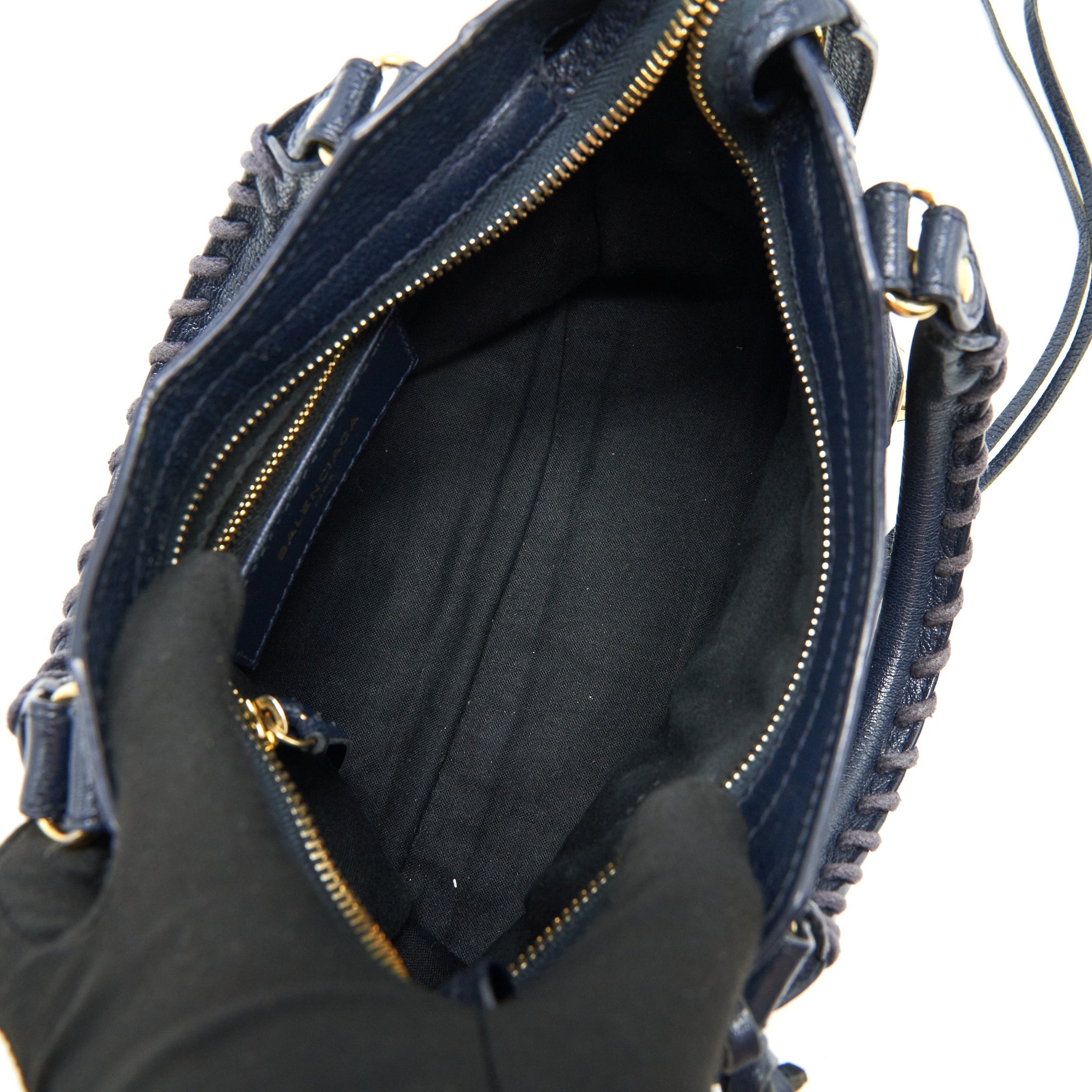 BALENCIAGA MINI CITY BAG NAVY GHW