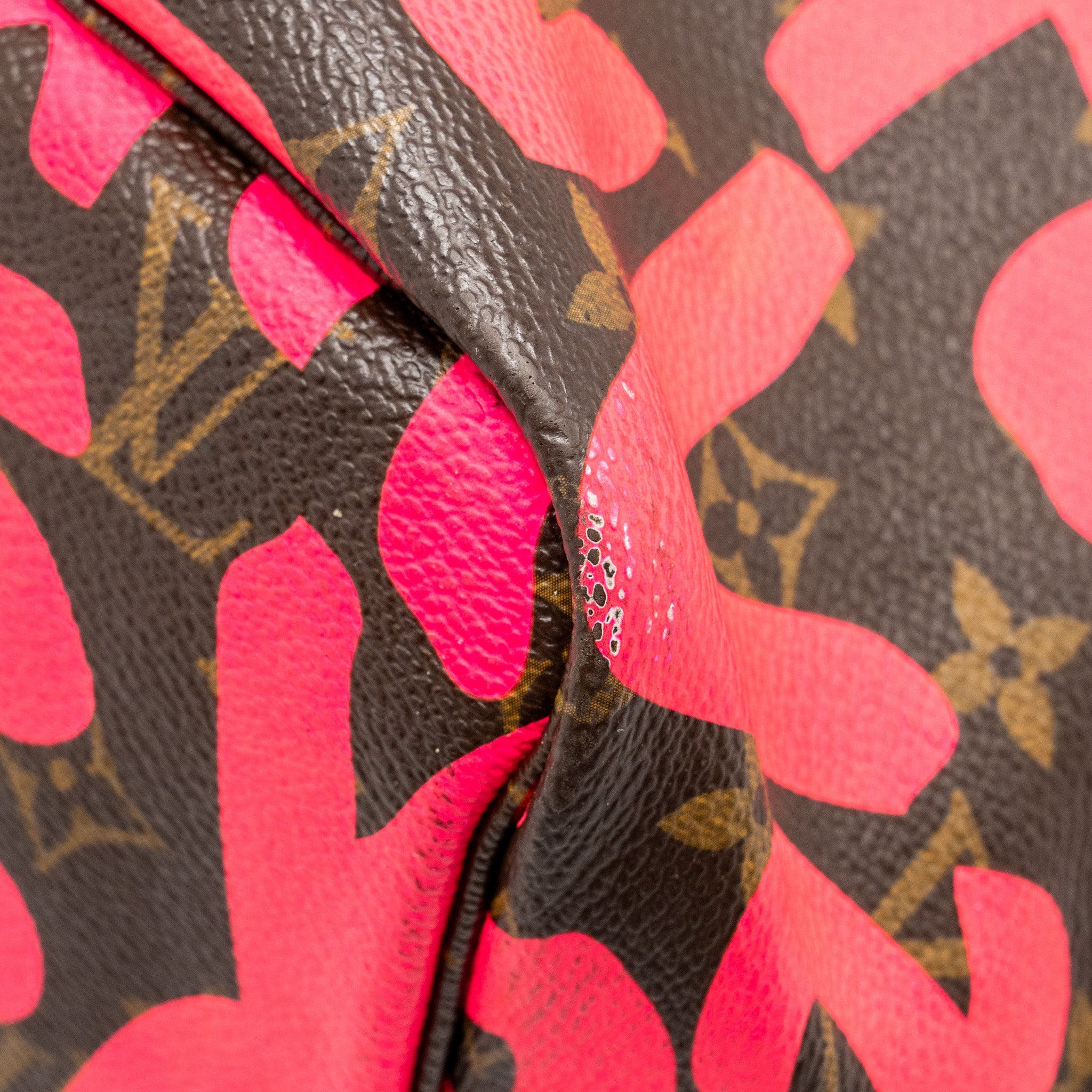 LOUIS VUITTON NEVERFULL GM STEPHEN SPROUSE PINK MONOGRAM GRAFFITI COATED / ZIP WALLET GHW (SELL IN A SET)