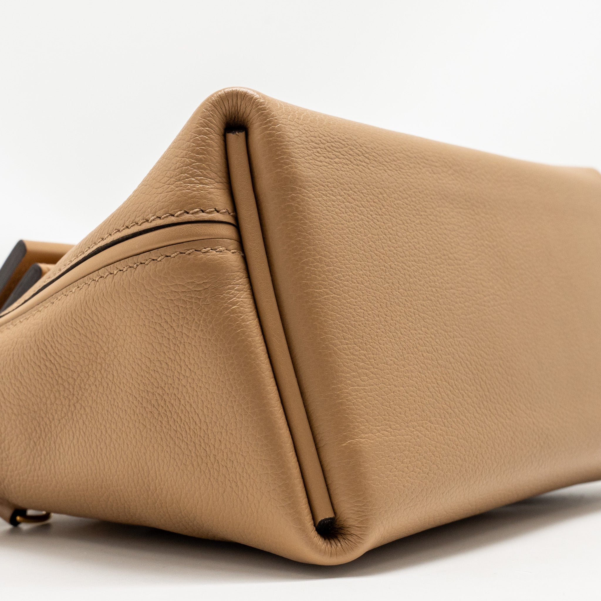 HERMES MINI 2424 24/24-21 BAG EVERCOLOR/SWIFT CHAI/FAUVE GHW