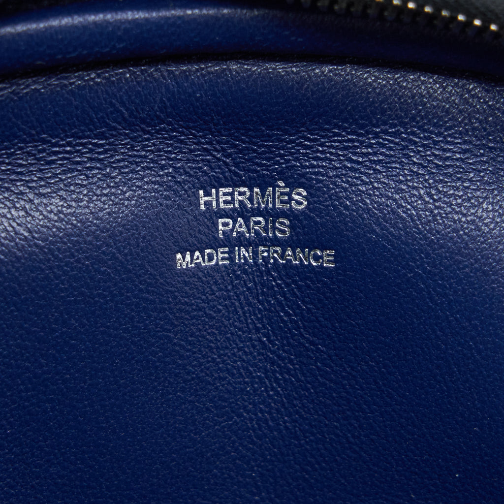 HERMES IN THE LOOP BELT BAG SWIFT BLACK/ BLUE SAPHIR SHW